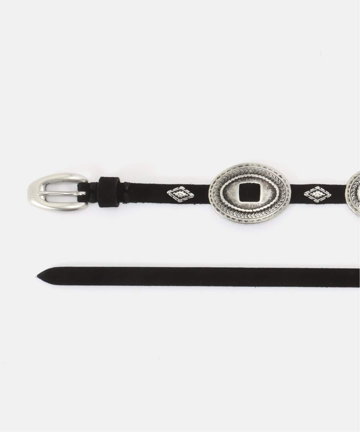 予約》【PUNTOVITA/プントヴィータ】CONCHO BELT BLACK（ベルト