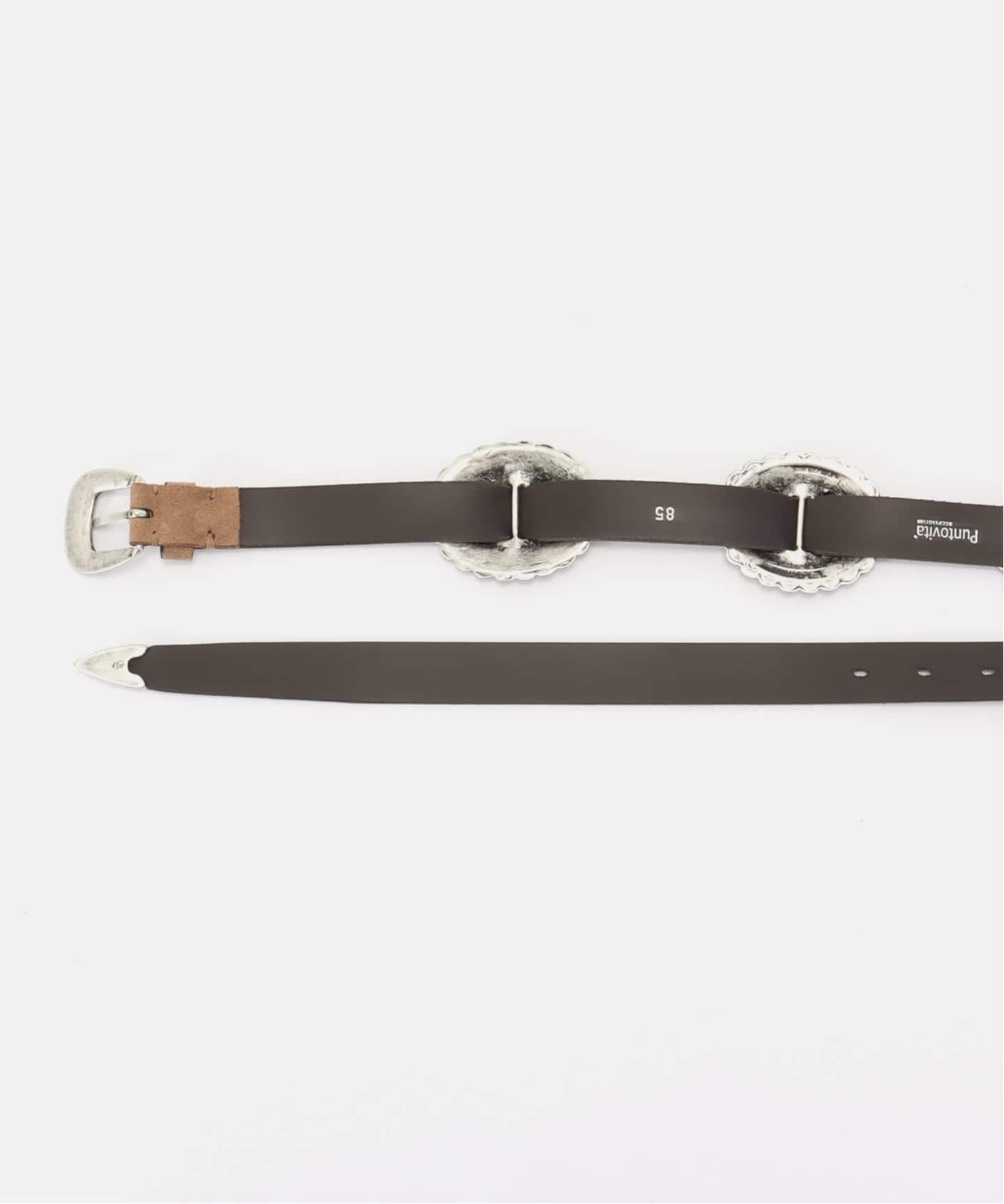 予約》【PUNTOVITA/プントヴィータ】CONCHO BELT BEIGE（ベルト