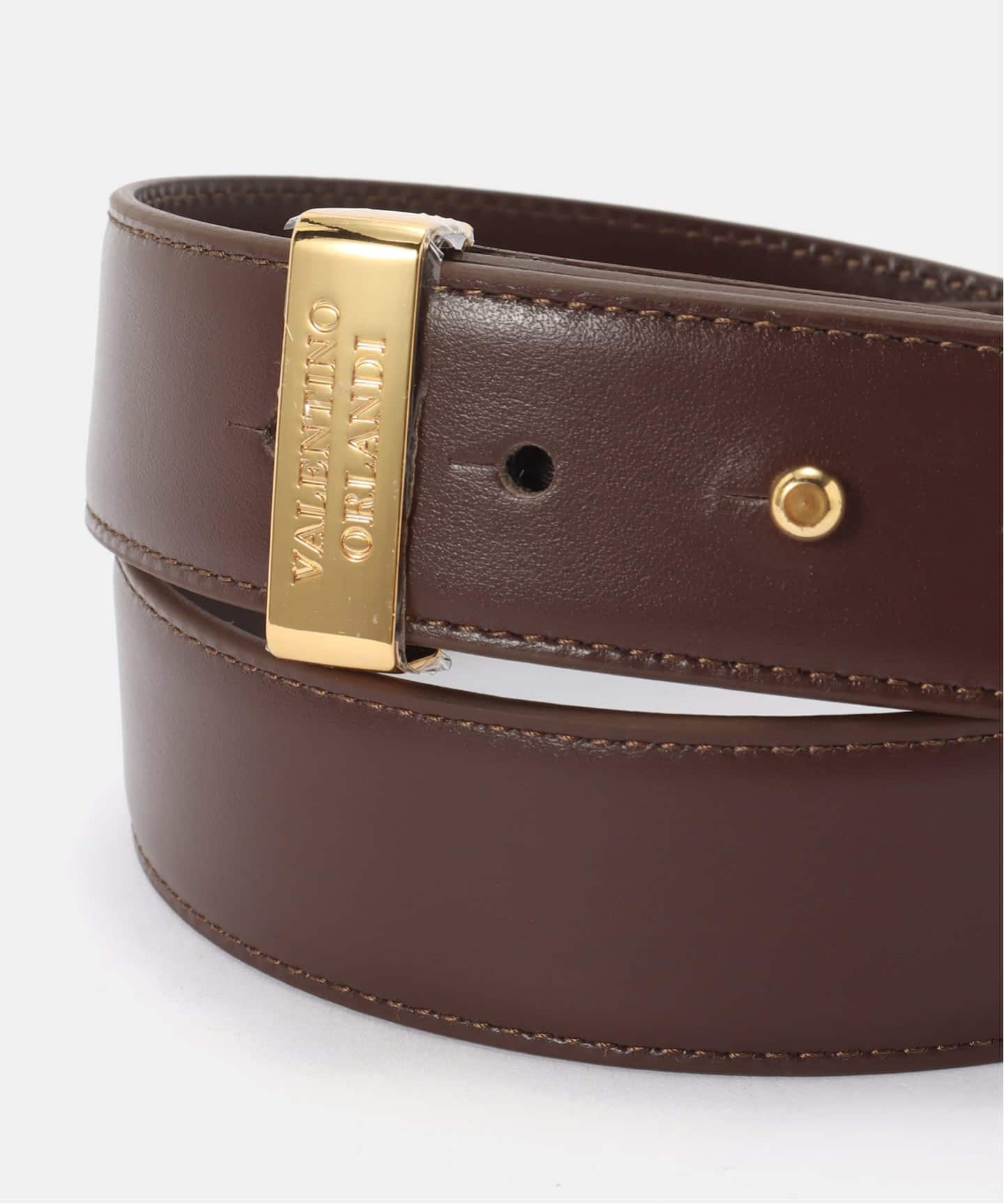Valentino ブラウン ベルト 美品 ORLANDI VALENTINO/オルランディ ヴァレンティノ】ベルト（ベルト