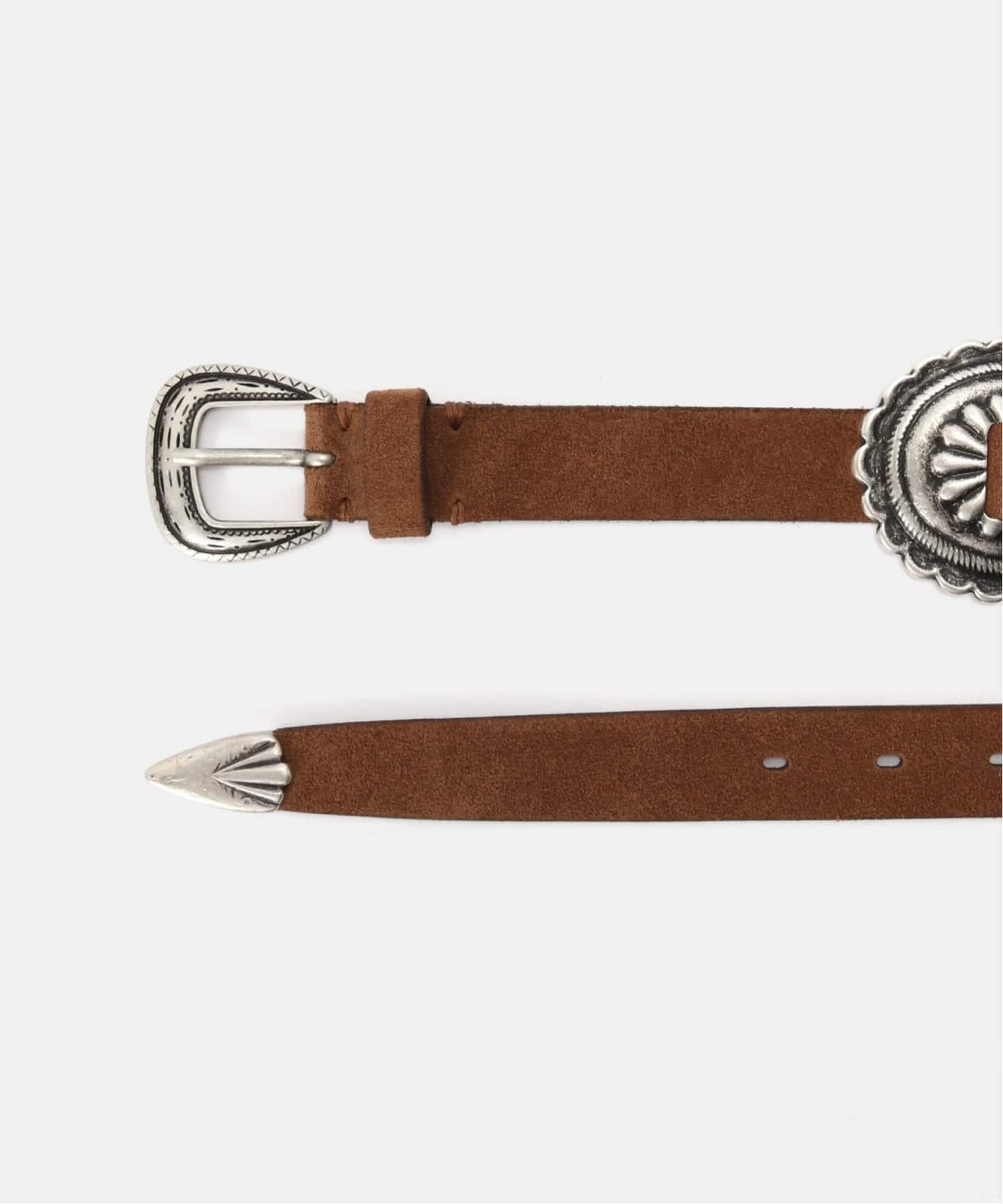 未使用　PUNTOVITA/プントヴィータ　CONCHO BELT ベルト　茶 PUNTOVITA/プントヴィータ】 BROWN CONCHO BELT（ベルト）｜L