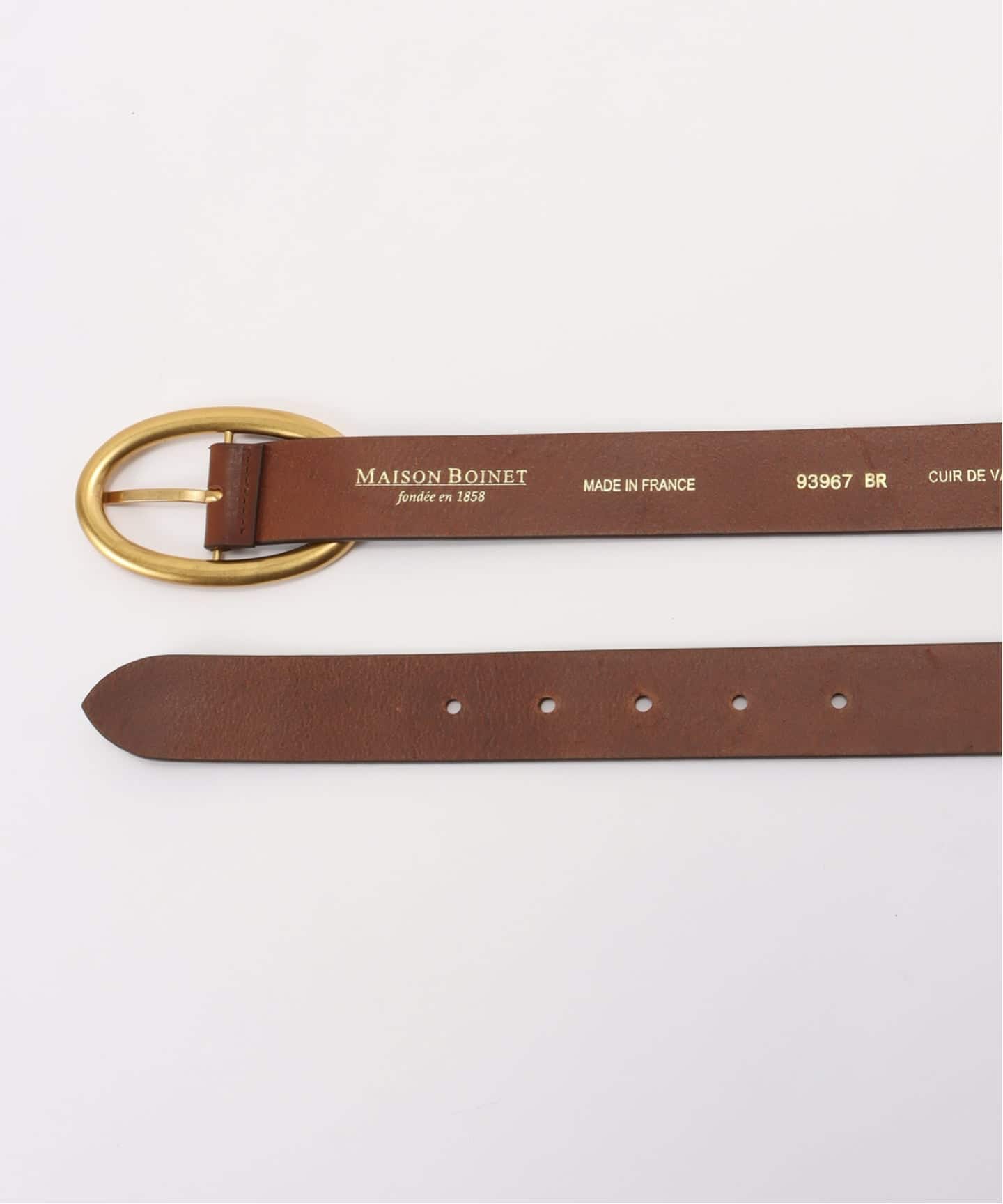 MAISON BOINET/メゾン ボワネ】 CIRCLE BUCKLE BELT（ベルト）｜L