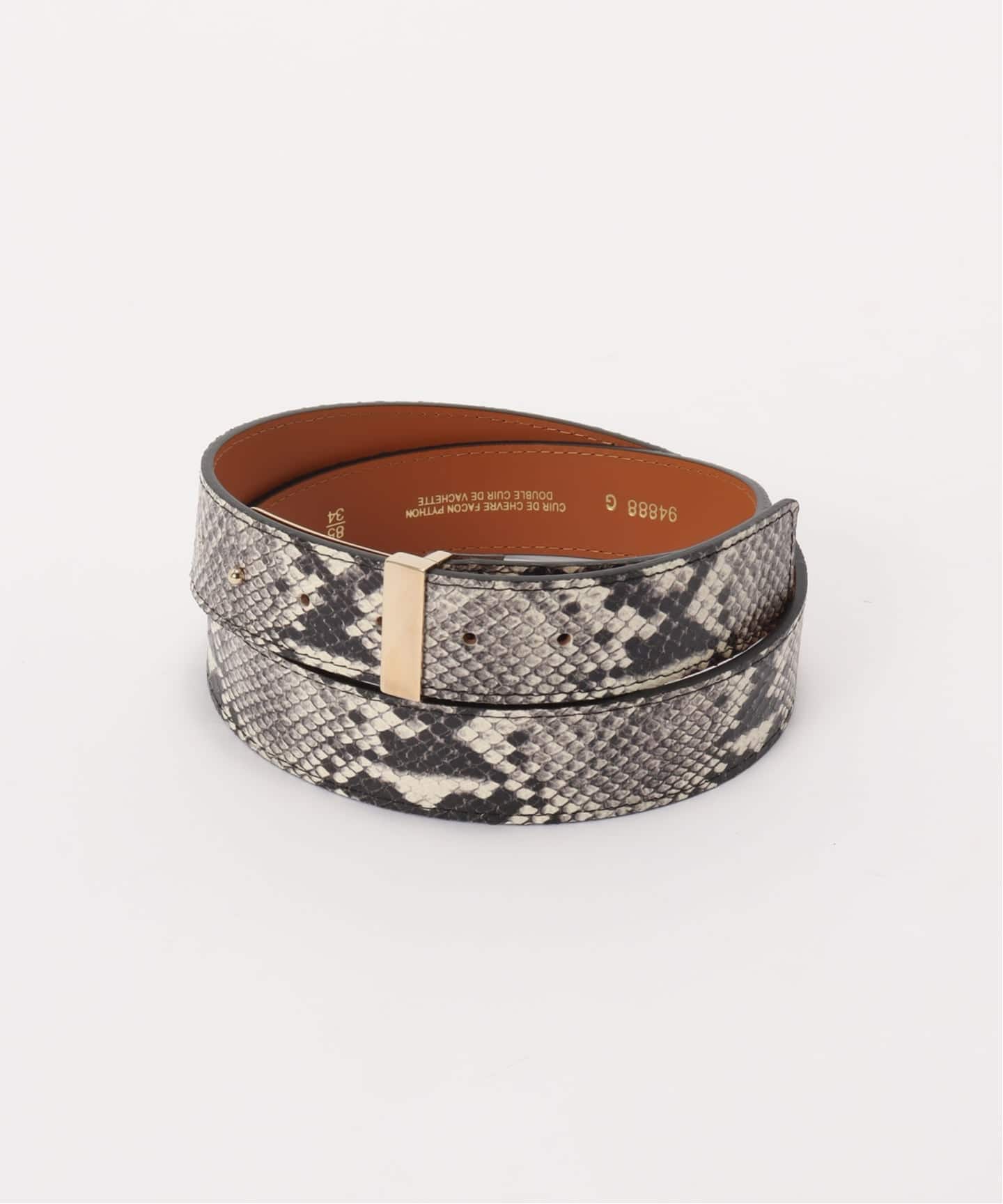 MAISON BOINET/メゾン ボワネ】 PYTHON PRINT BELT（ベルト）｜L