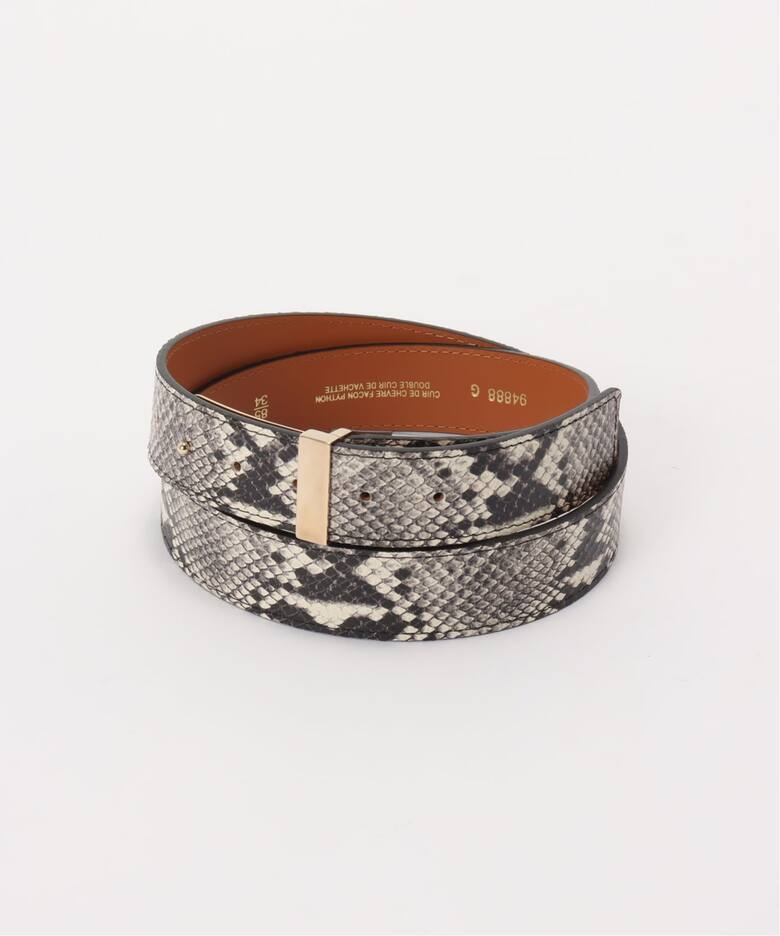 MAISON BOINET/メゾン ボワネ】 PYTHON PRINT BELT（ベルト）｜L  display picture 3