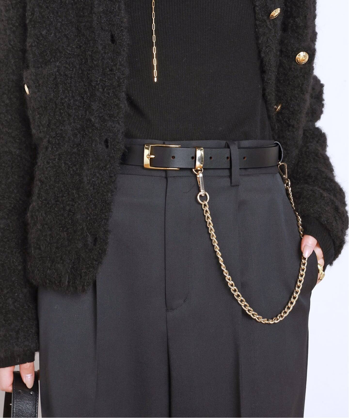 LEFIJE/レフィエ】別注2way chain leather belt（ベルト）｜AP STUDIO 