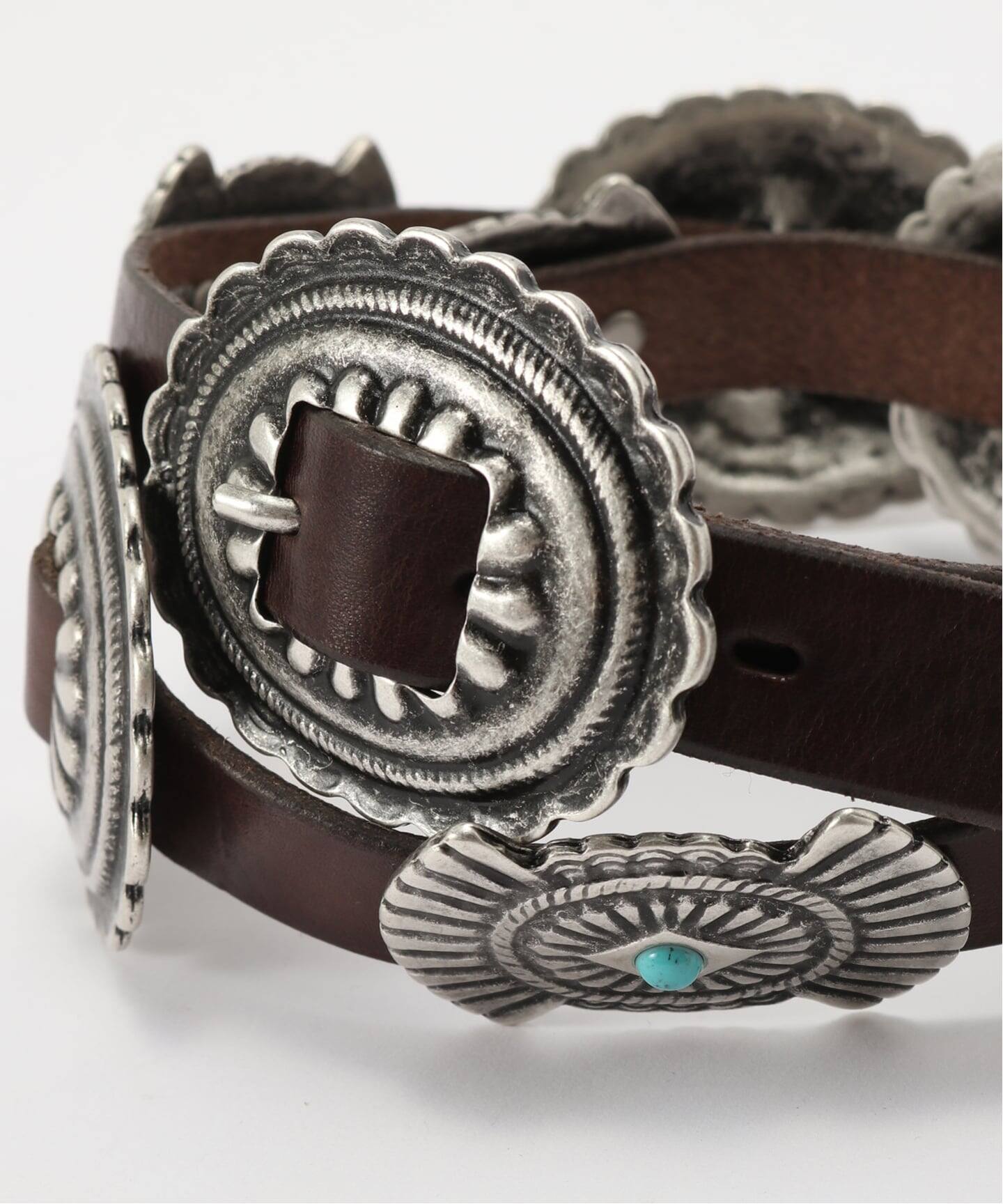 【PUNTOVITA/プントヴィータ】　CONCHO レザーベルト PUNTOVITA/プントヴィータ】CONCHO LEATHER BELT（ベルト）｜AP STUDIO