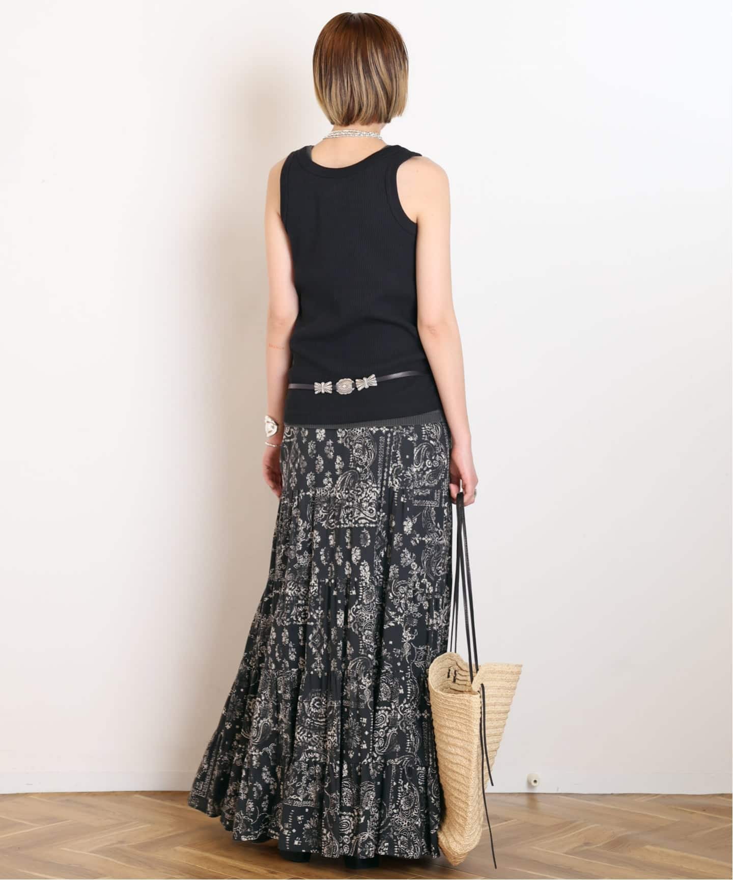 PUNTOVITA/プントヴィータ】CONCHO LEATHER SKINY BELT（ベルト）｜AP