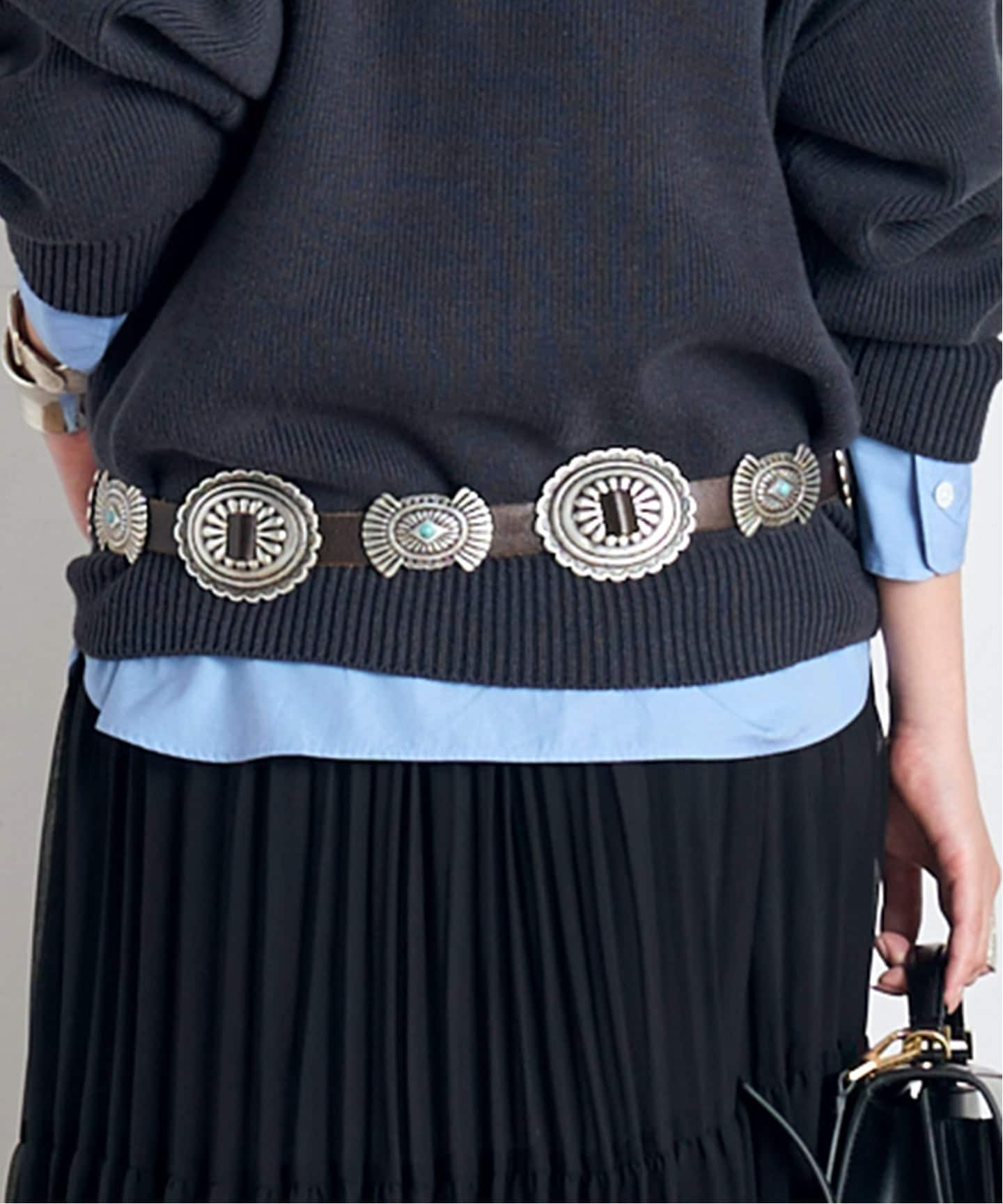 PUNTOVITA/プントヴィータ】concho leather belt（ベルト）｜AP STUDIO