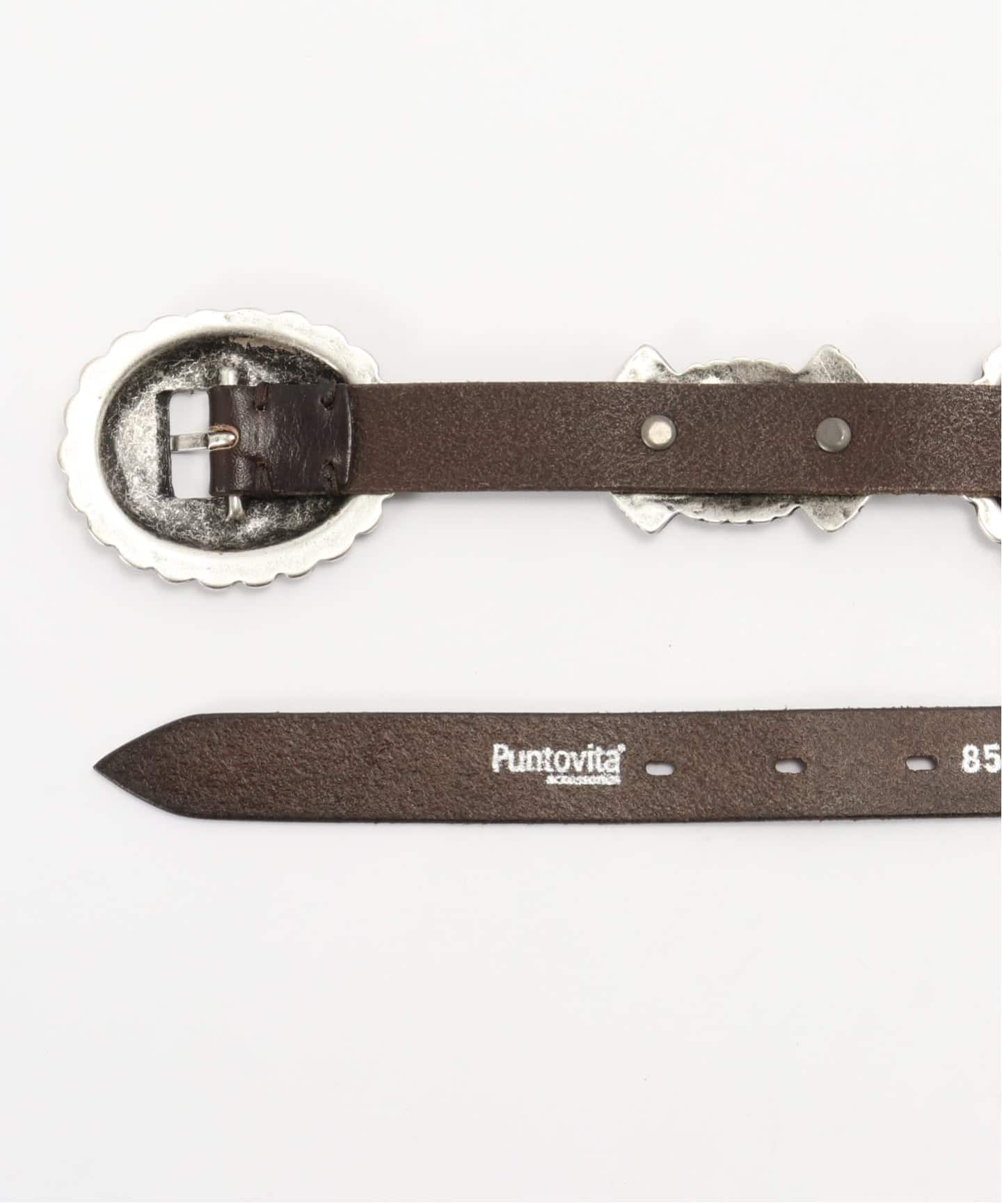 新品タグ付 PUNTOVITA/プントヴィータ CONCHO レザーベルト 80 PUNTOVITA/プントヴィータ】concho leather belt（ベルト）｜AP STUDIO