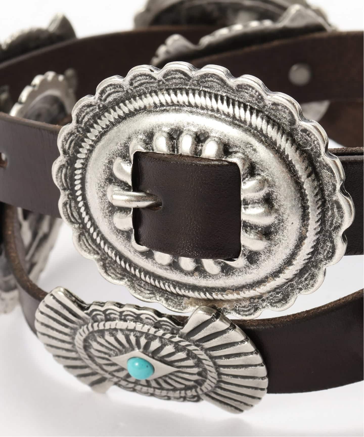 PUNTOVITA/プントヴィータ】concho leather belt（ベルト）｜AP STUDIO