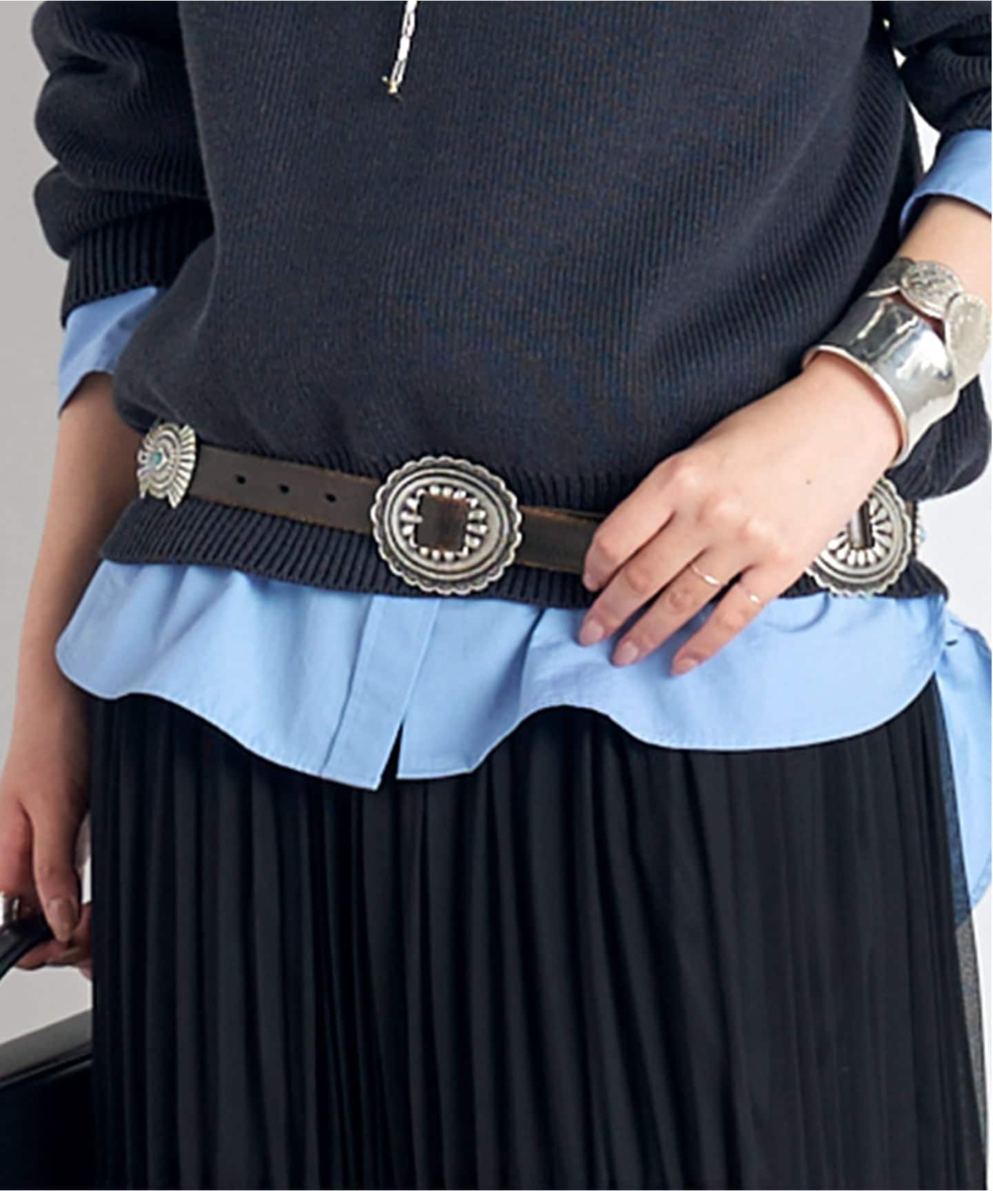 PUNTOVITA/プントヴィータ】concho leather belt（ベルト）｜AP STUDIO