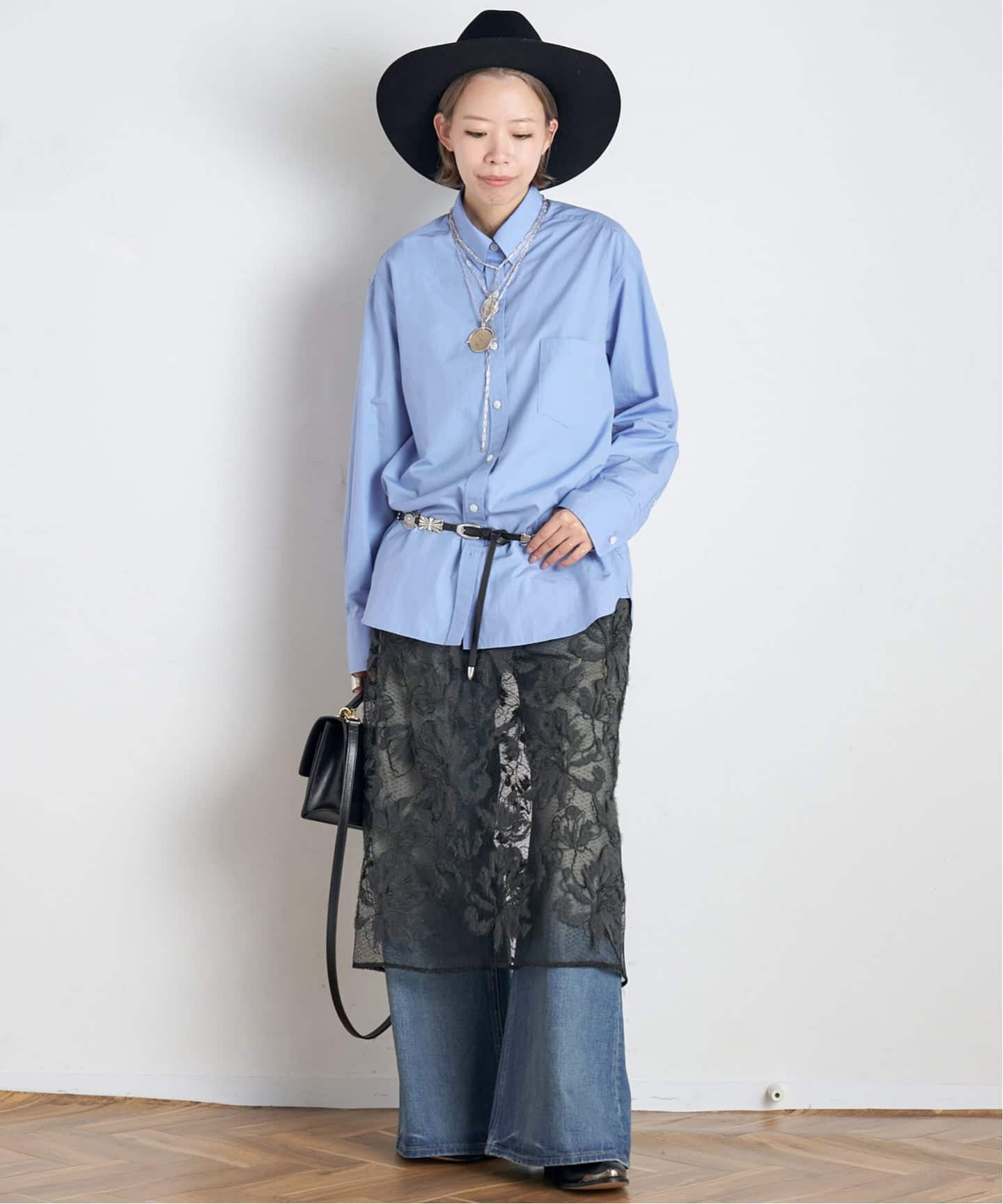PUNTOVITA/プントヴィータ】concho leather skinny belt（ベルト）｜AP