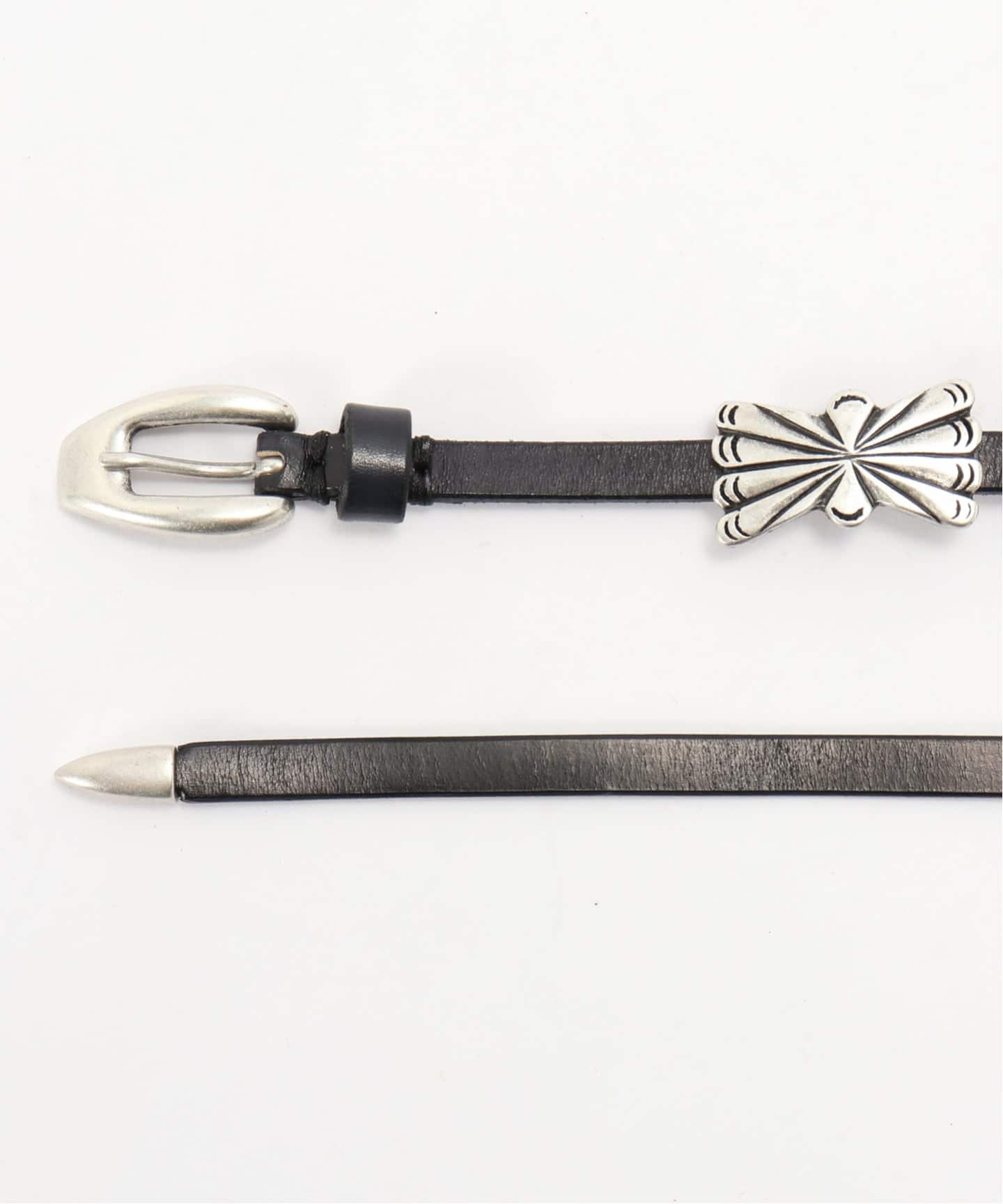 PUNTOVITA/プントヴィータ】concho leather skinny belt（ベルト）｜AP