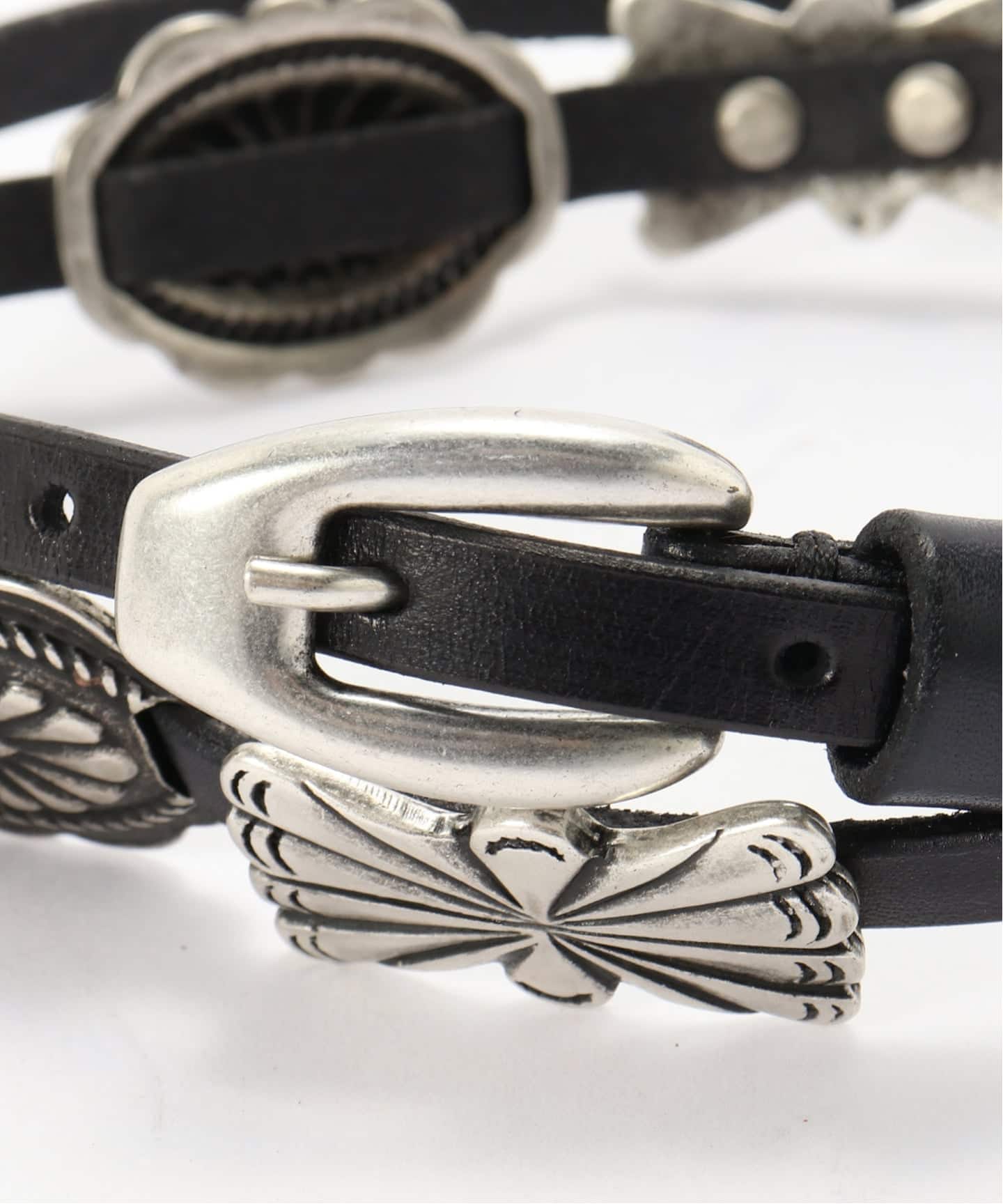 PUNTOVITA/プントヴィータ】concho leather skinny belt（ベルト）｜AP