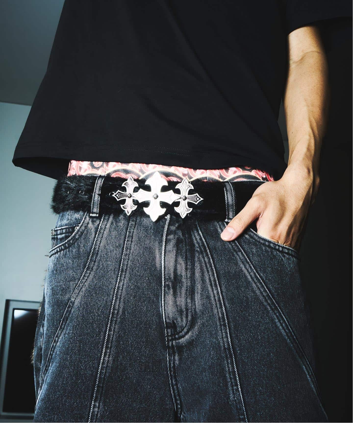 SUPPLIER 別注 Fur Triple Cross Buckle Belt（ベルト）｜JOINT WORKS