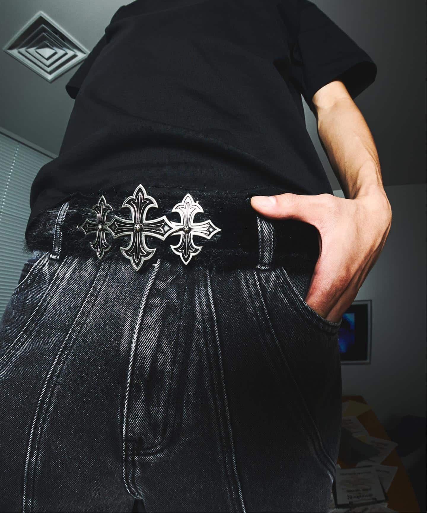 SUPPLIER 別注 Fur Triple Cross Buckle Belt（ベルト）｜JOINT WORKS