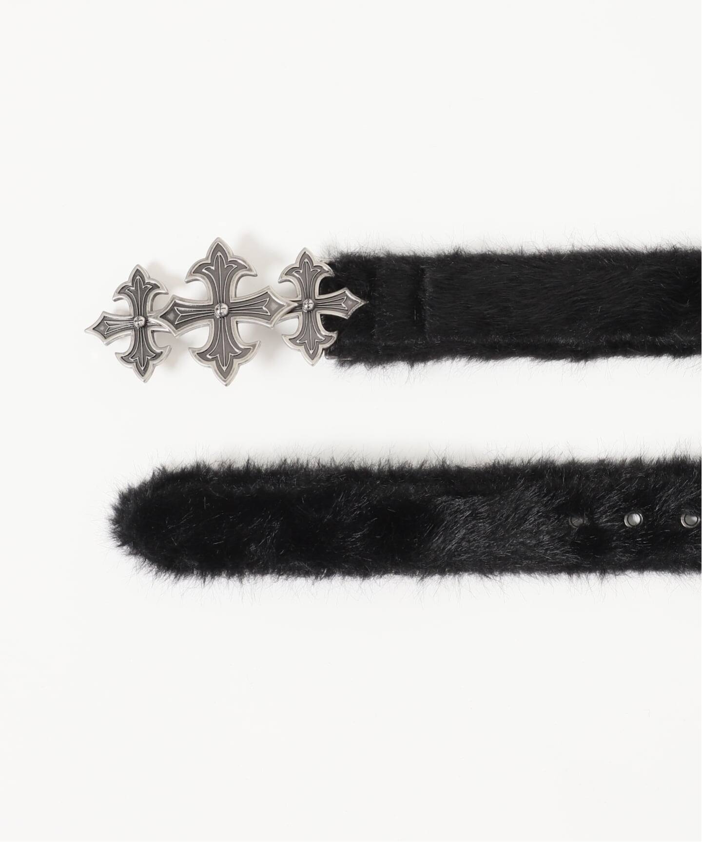 SUPPLIER 別注 Fur Triple Cross Buckle Belt（ベルト）｜JOINT WORKS
