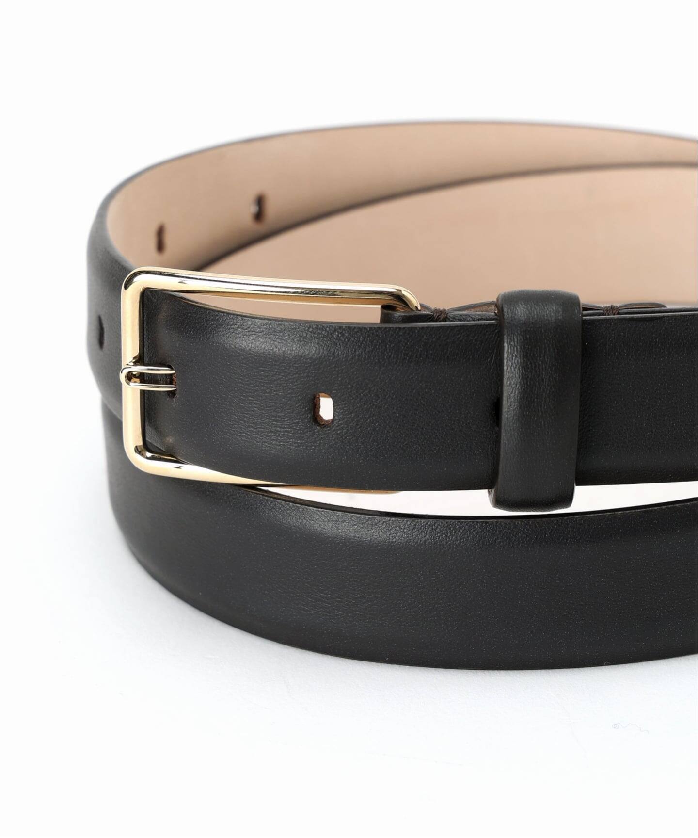 マニュエラ　ブラック　革　ベルト MANUELA/マヌエラ LEATHER BELT ベルト MN25S 005NA（ベルト）｜IENA