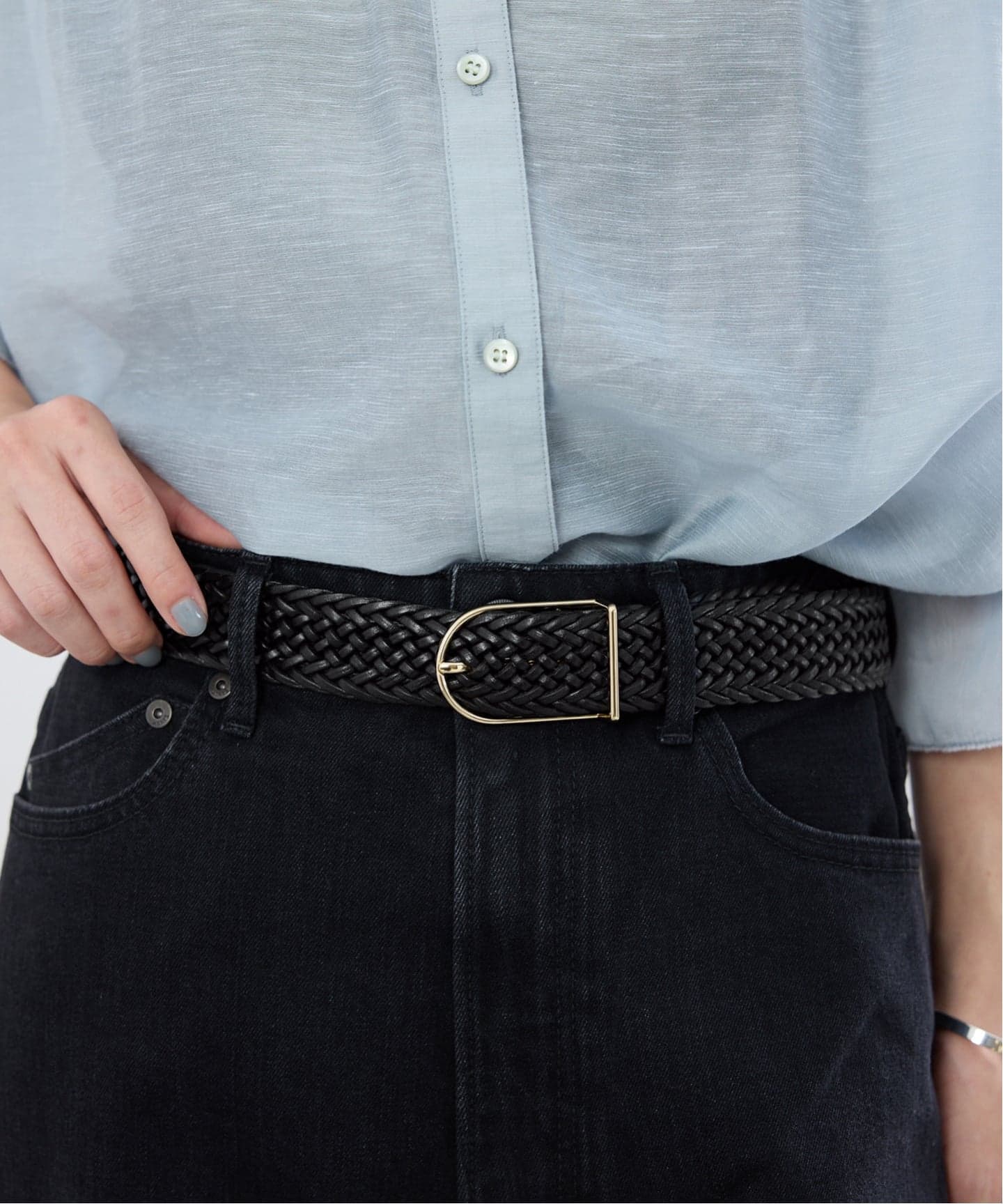予約》JAMIRAY/ジャミレイ LEATHER MESH BELT ベルト 254-270801