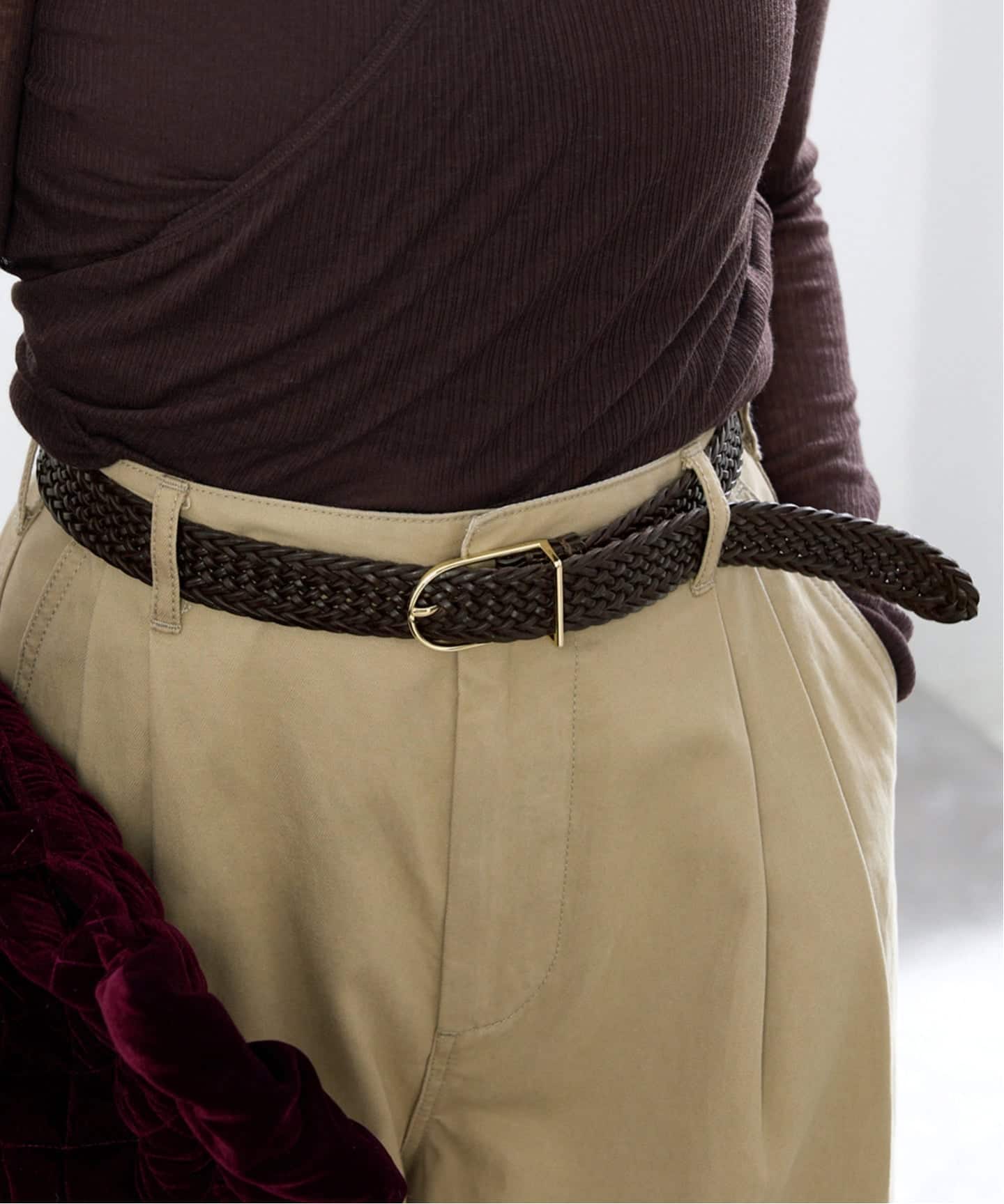 予約》JAMIRAY/ジャミレイ LEATHER MESH BELT ベルト 254-270801