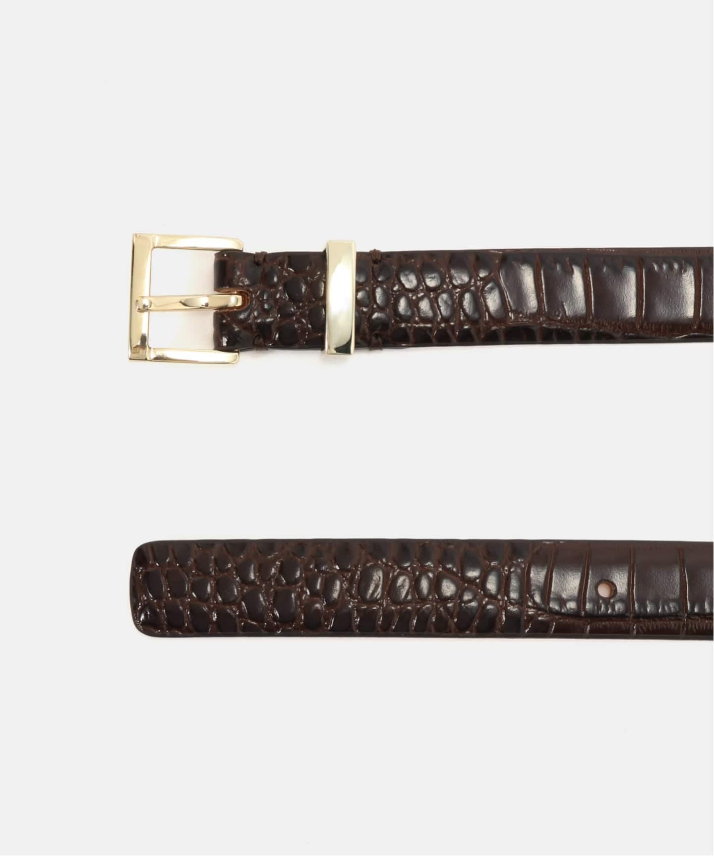 MANUELA マヌエラ レザーベルト H;20mm Printed Croco 102254CO