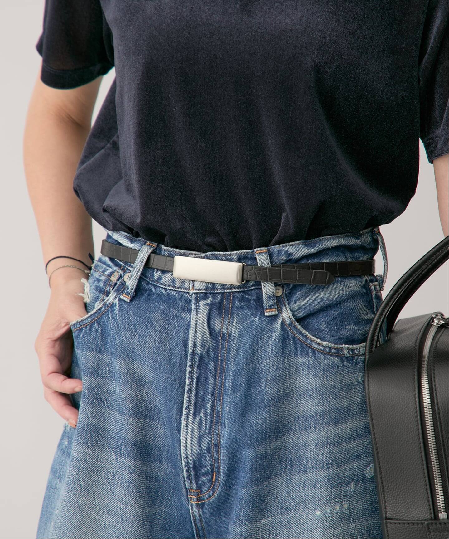 MAISON CANAU メゾンカナウ Belt クロコ MCLB5B01（ベルト）｜VERMEIL