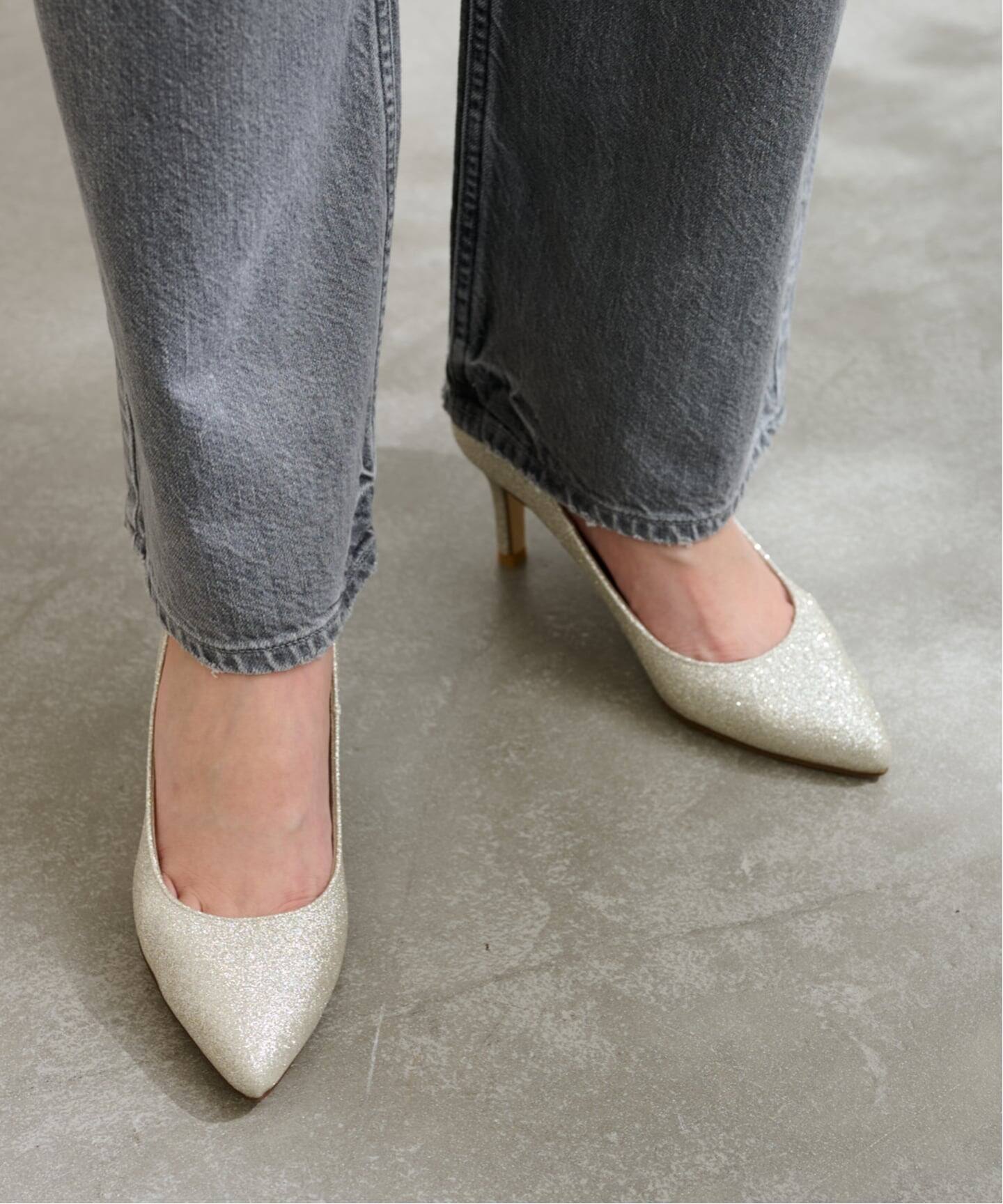 ≪追加≫7cmグリッタープレーンパンプス（パンプス）｜LE TALON（ル