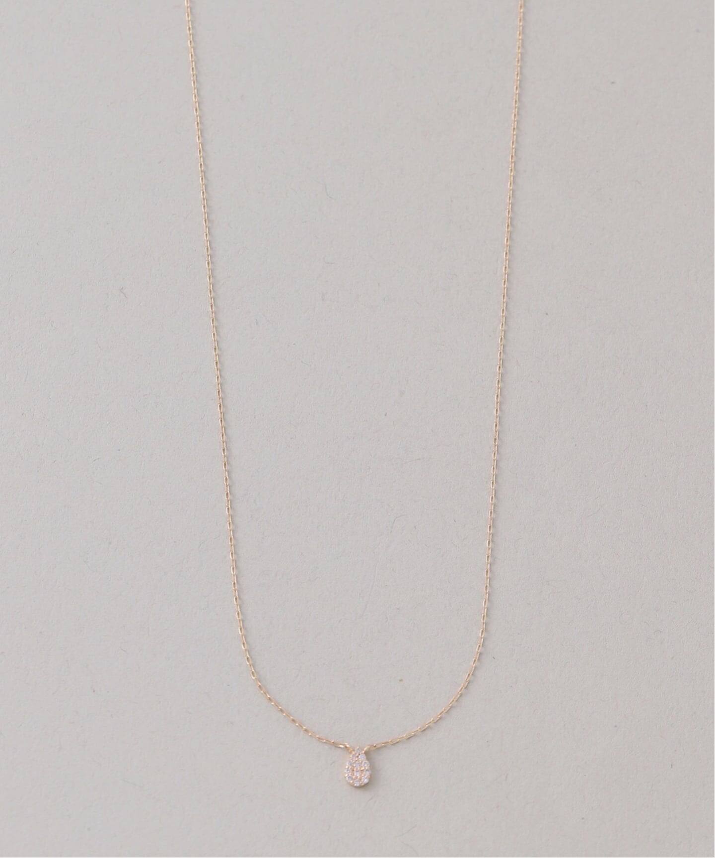 プチダイヤペアシェイプネックレス K10（ネックレス）｜Lilas（リラ
