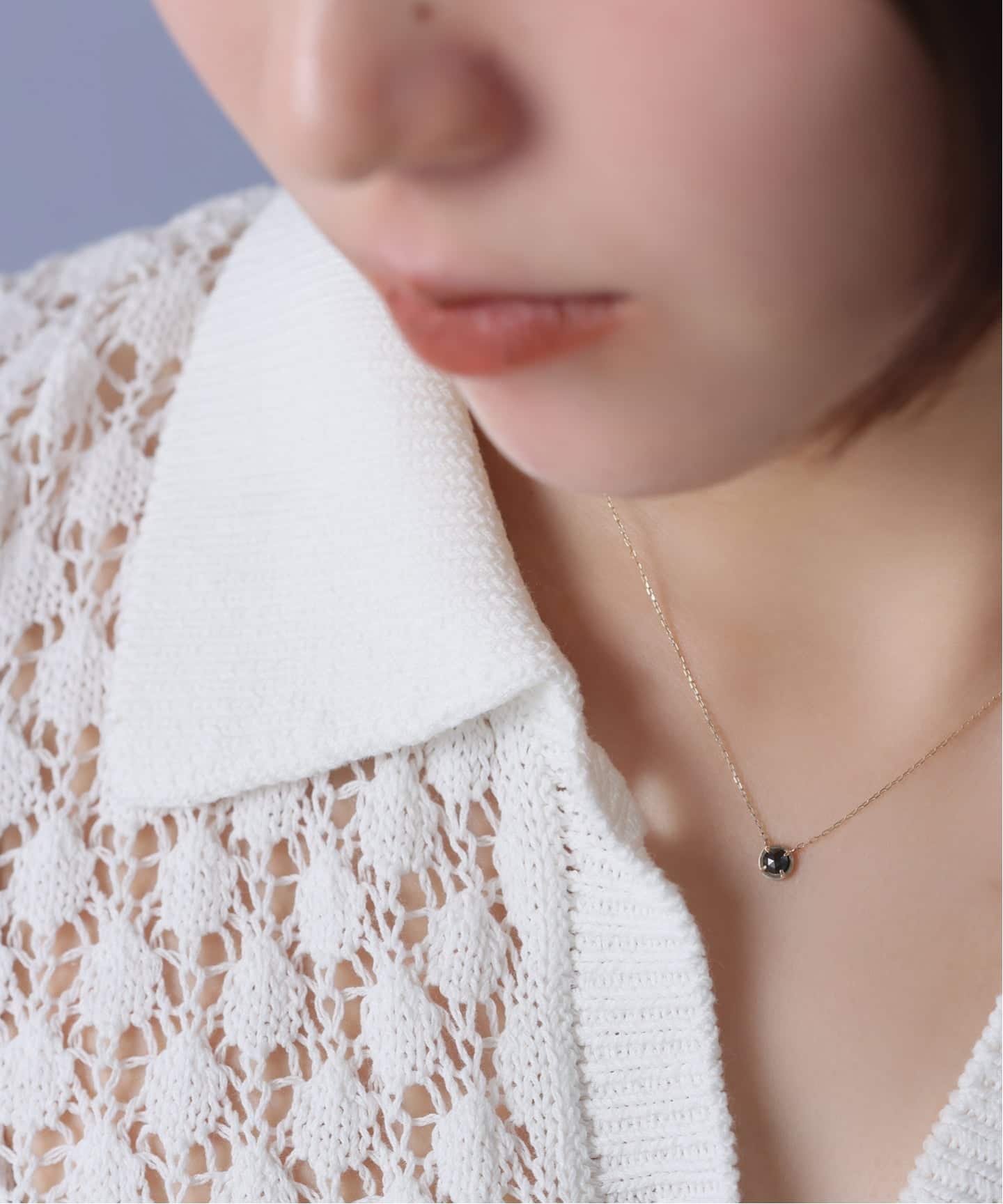ブラックダイヤローズカットネックレス K10（ネックレス）｜Lilas