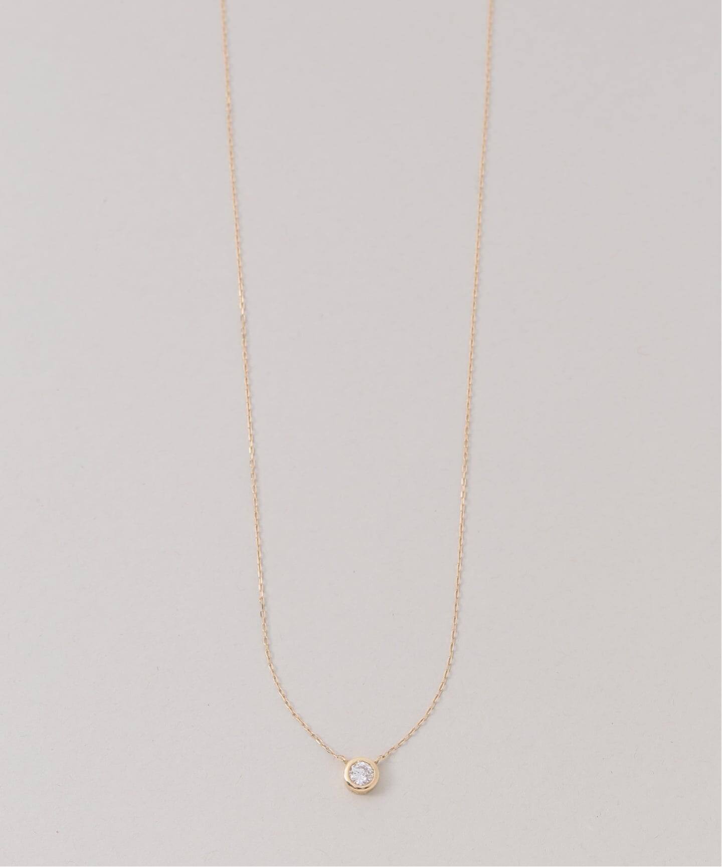ダイヤモンド ネックレス 0.2ct K18 イエローゴールド 一粒ダイヤ 0.20