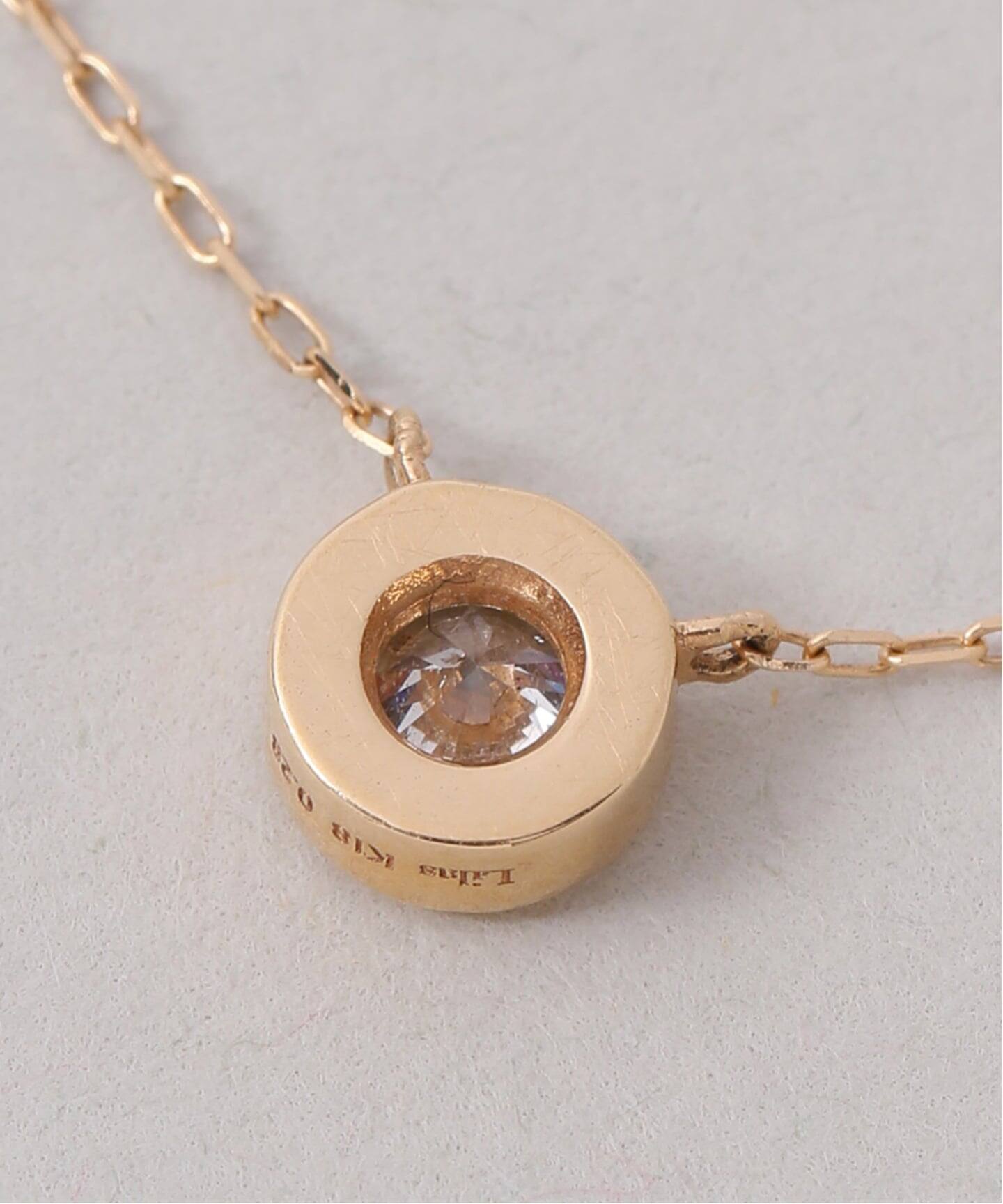MOON SETTING DIAMOND NECKLACE 0.04ct(2ZN1605)K18 ネックレス