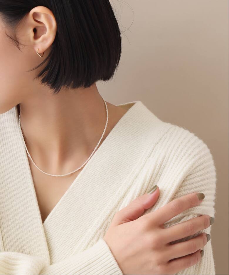 WEB限定》シードパールチェーンネックレス K10（ネックレス）｜Lilas 