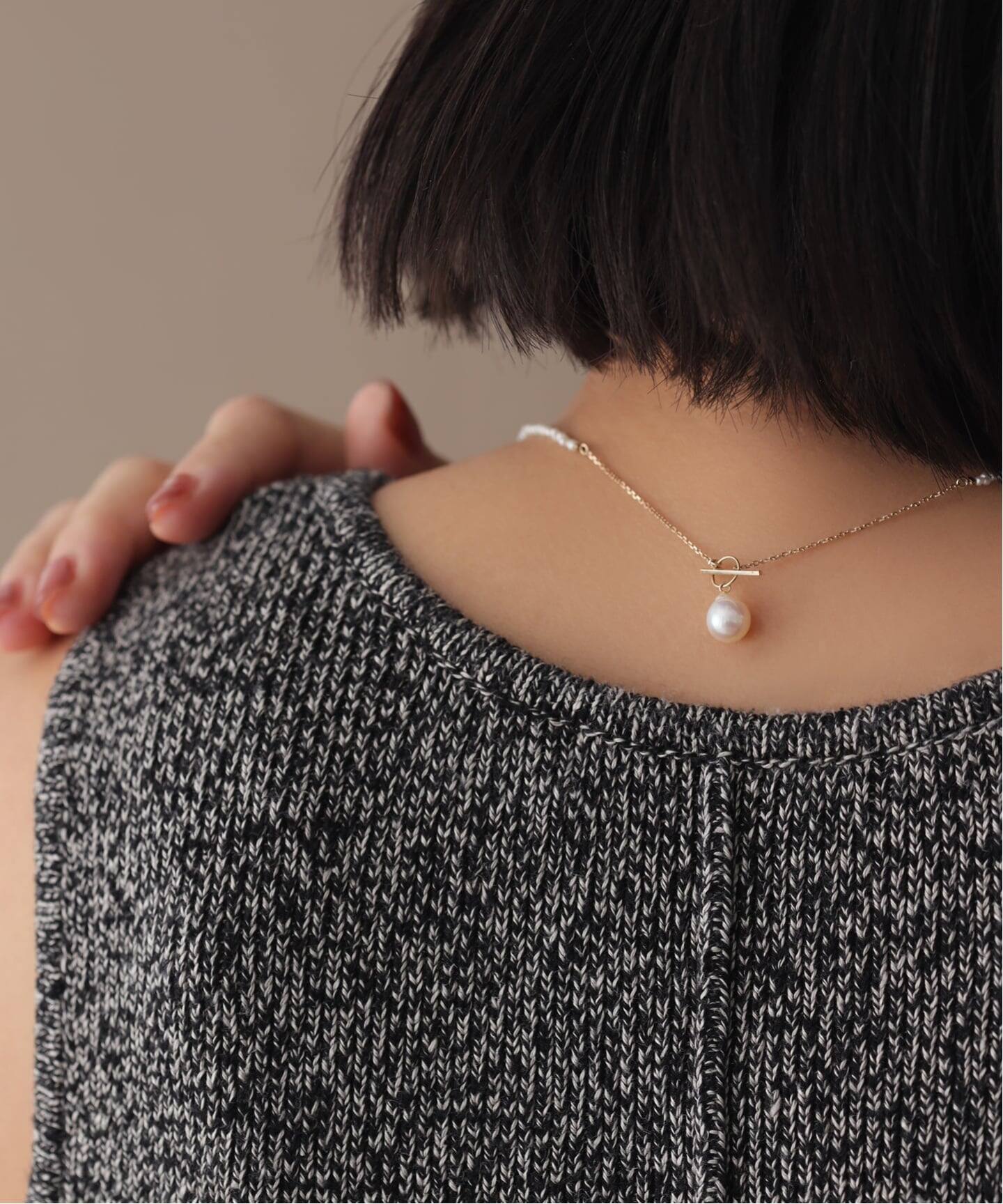 WEB限定》シードパールチェーンネックレス K10（ネックレス）｜Lilas