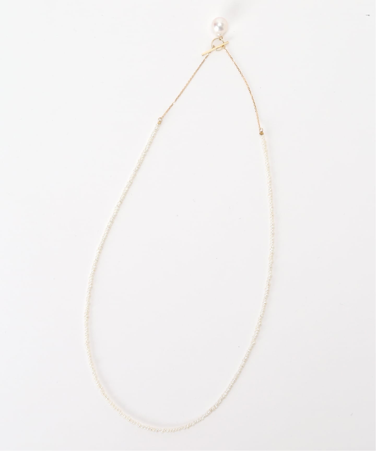WEB限定》シードパールチェーンネックレス K10（ネックレス）｜Lilas