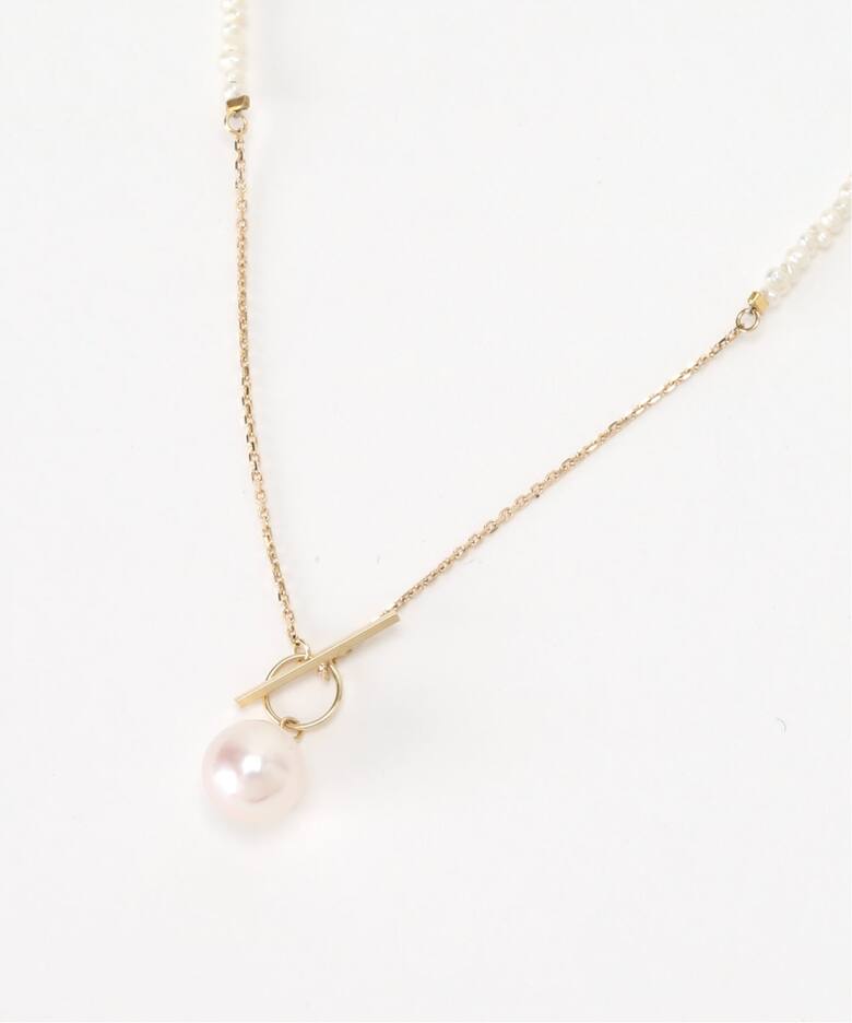 WEB限定》シードパールチェーンネックレス K10（ネックレス）｜Lilas 