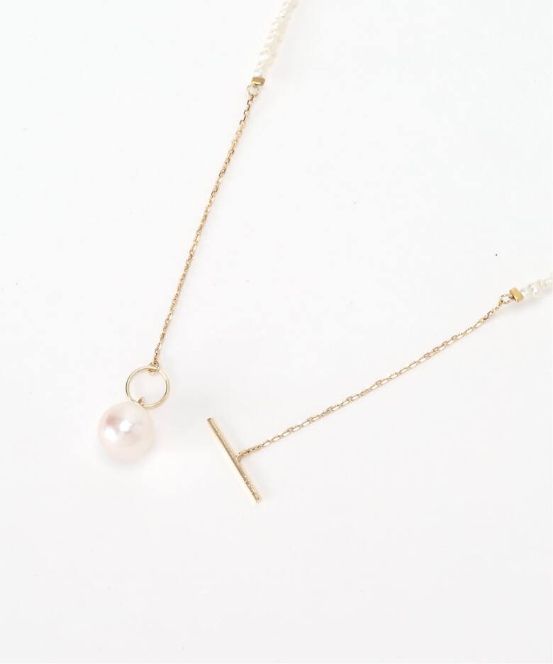 WEB限定》シードパールチェーンネックレス K10（ネックレス）｜Lilas 