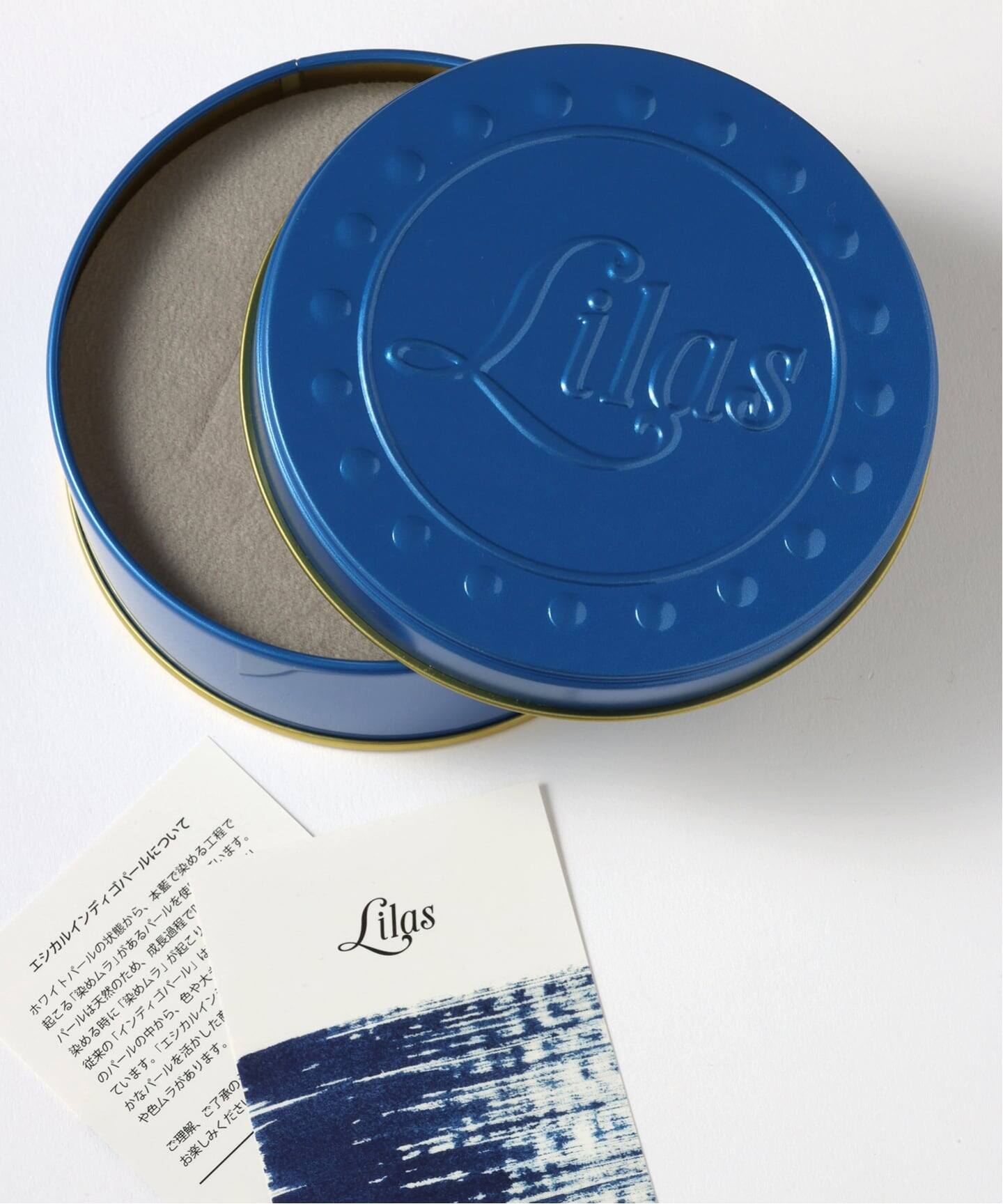 エシカルインディゴパール40cmネックレス K10（ネックレス）｜Lilas