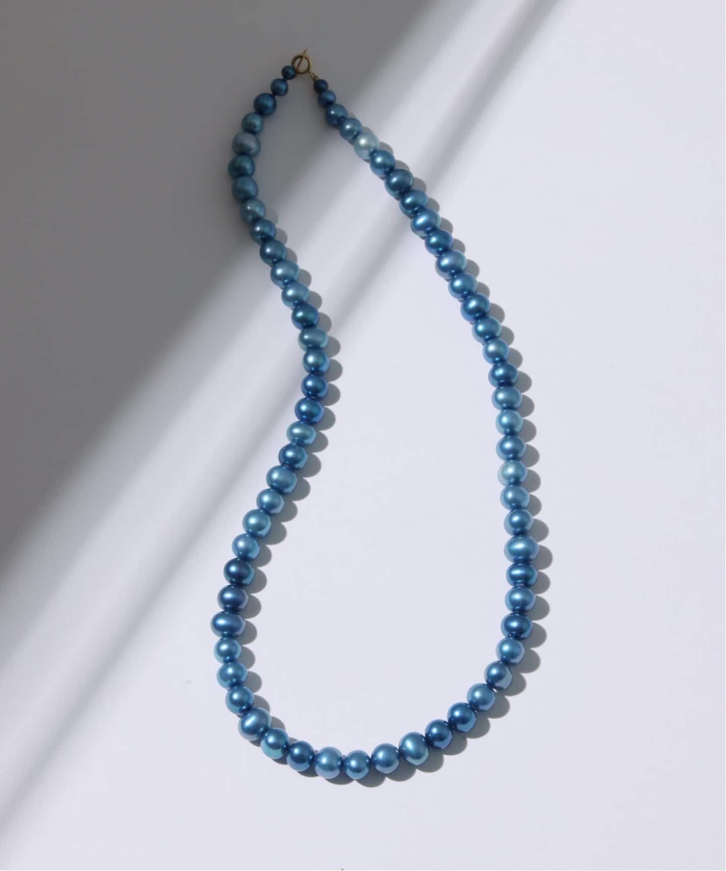 予約》インディゴパール40cmネックレス K10（ネックレス）｜Lilas