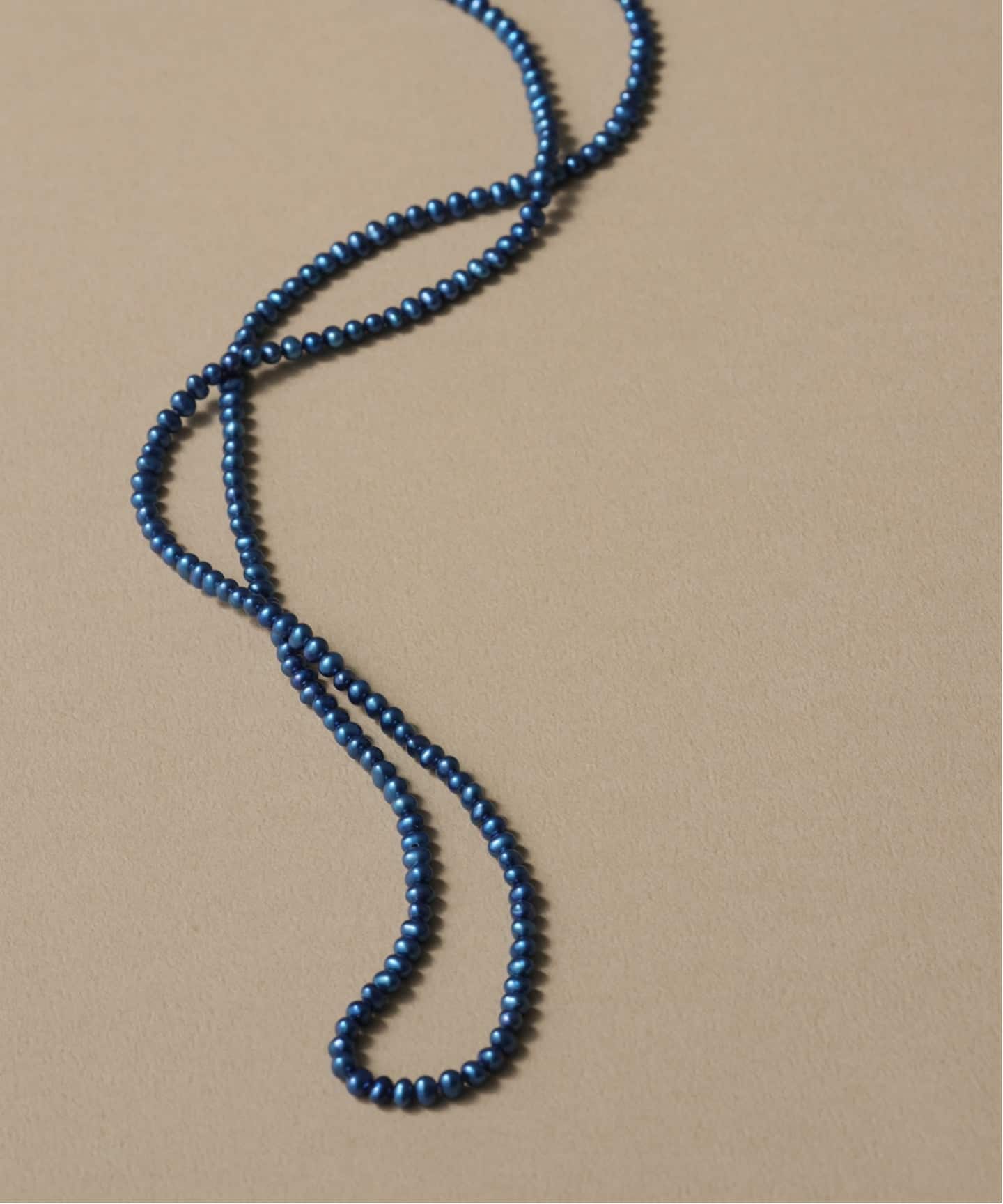 インディゴパール3mm60cmネックレス K10（ネックレス）｜Lilas（リラ