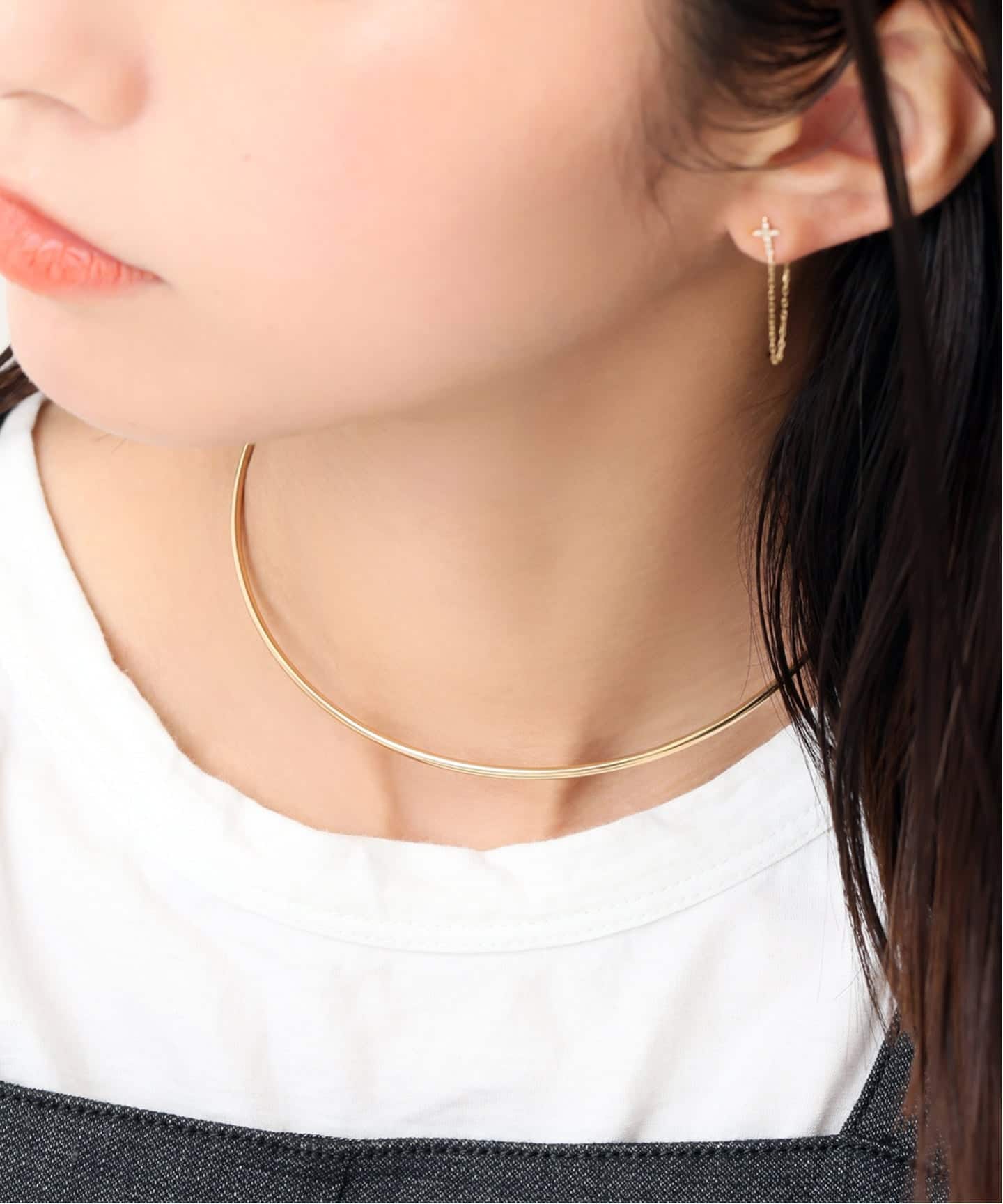 lilas 2.5パイプC型チョーカー K10 ネックレス 2.5パイプCガタチョーカー K10（ネックレス）｜Lilas（リラ）の通販