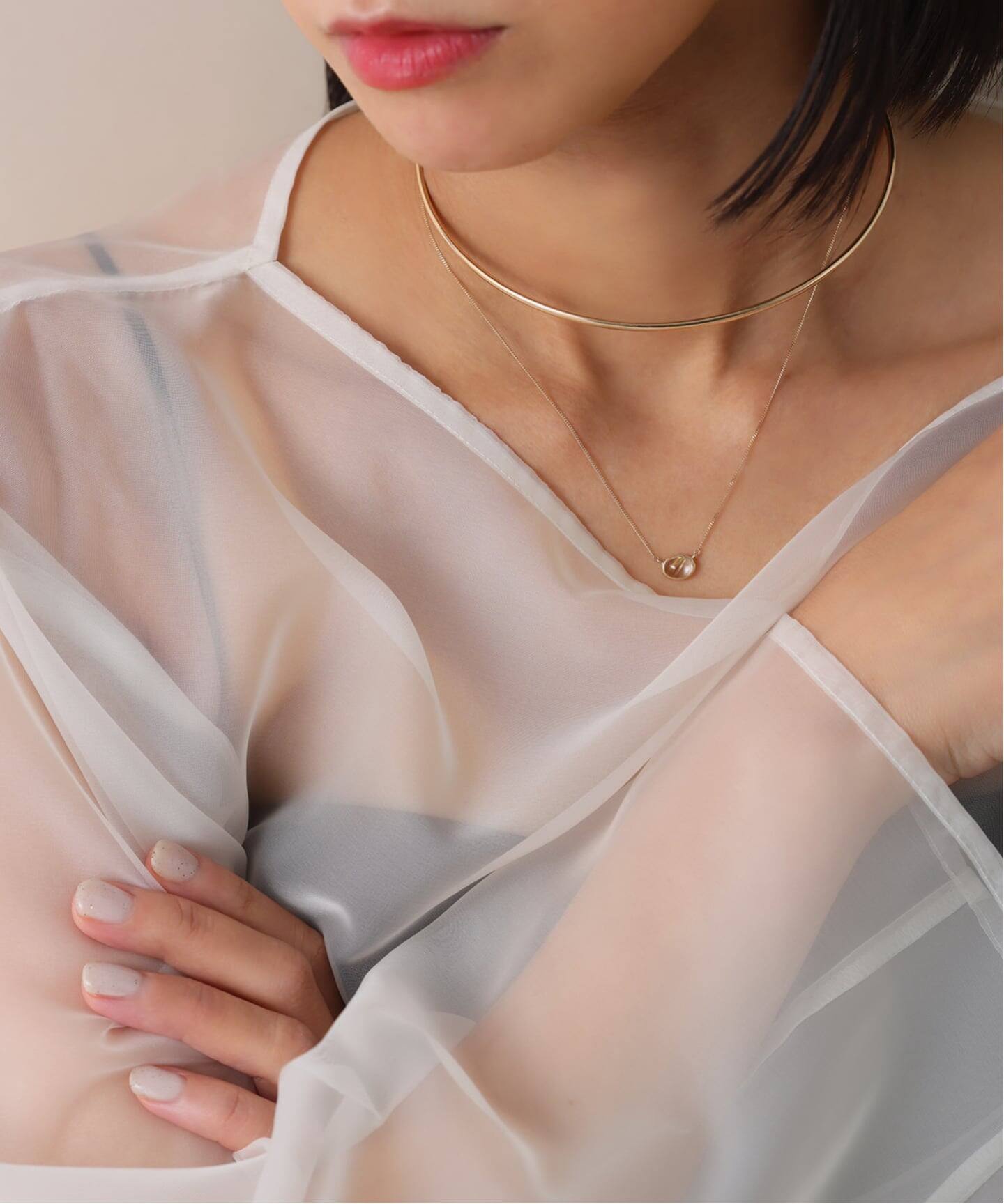 2.5パイプCガタチョーカー K10（ネックレス）｜Lilas（リラ）の通販