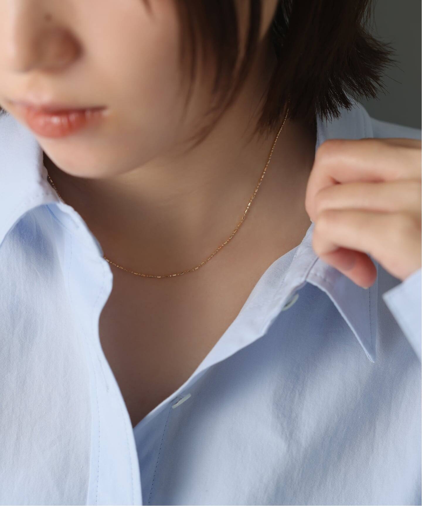 プラムチェーンネックレス K18（ネックレス）｜Lilas（リラ）の通販