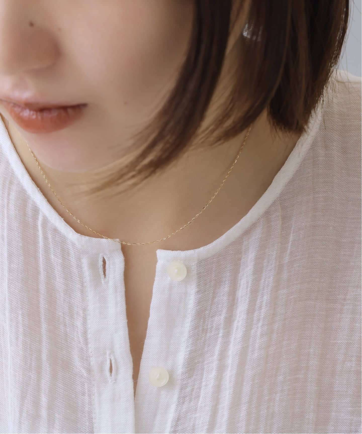 マリンチェーン40cmネックレス K18（ネックレス）｜Lilas（リラ）の