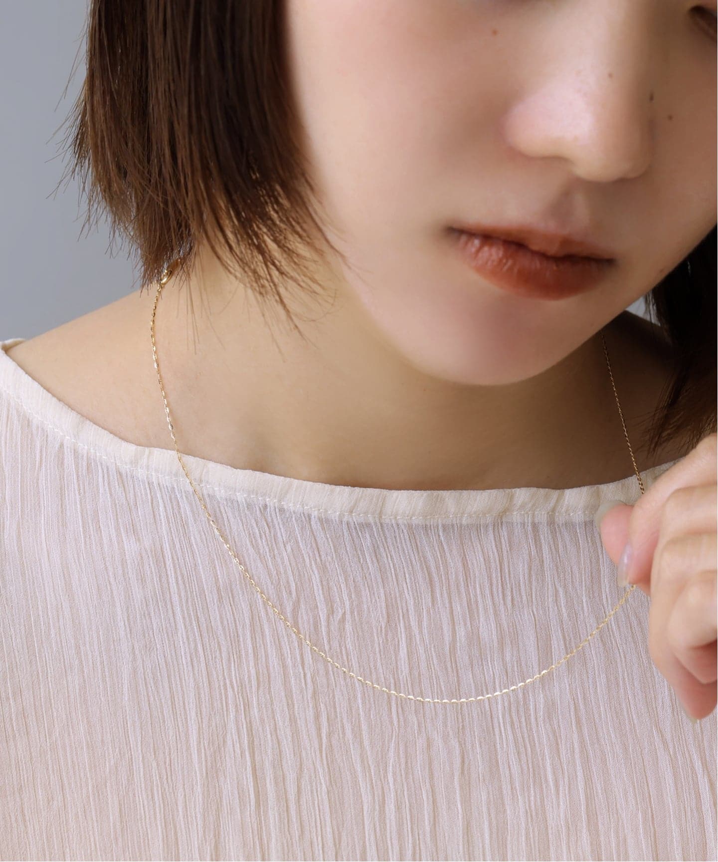 マリンチェーン50cmネックレス K18（ネックレス）｜Lilas（リラ）の