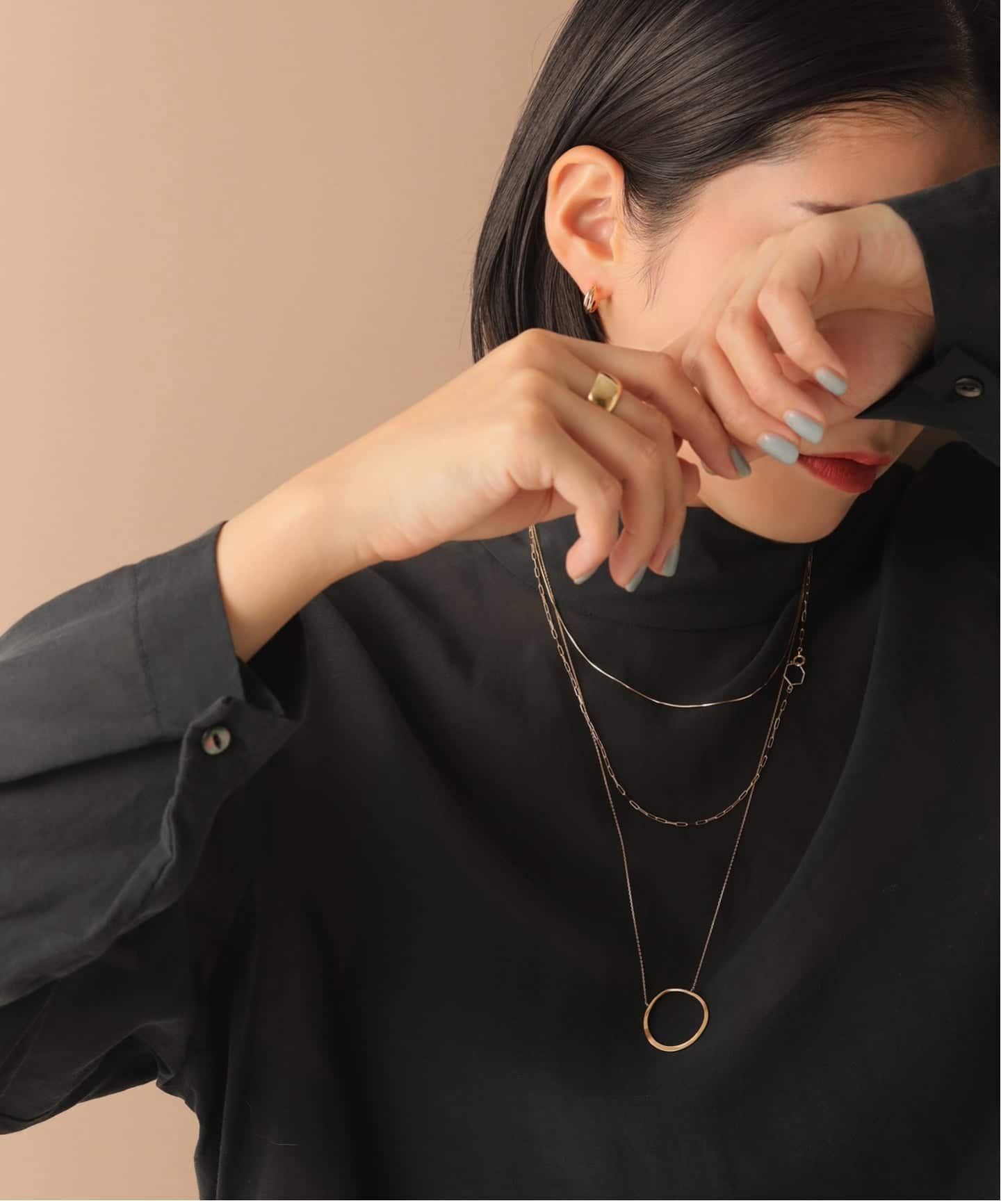 コンパクトチェーン38cmネックレス K10（ネックレス）｜Lilas（リラ