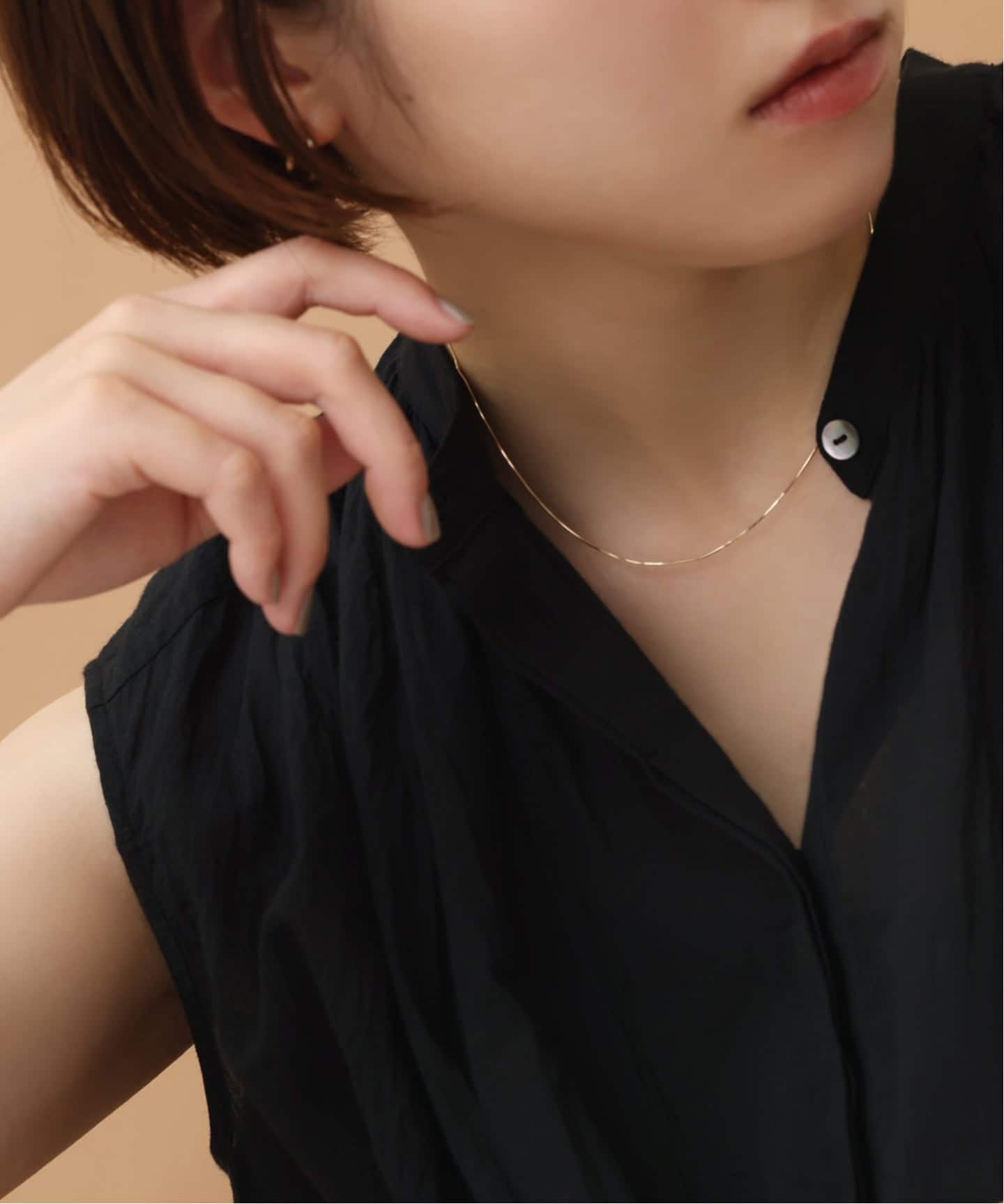 コンパクトチェーン38cmネックレス K10（ネックレス）｜Lilas（リラ