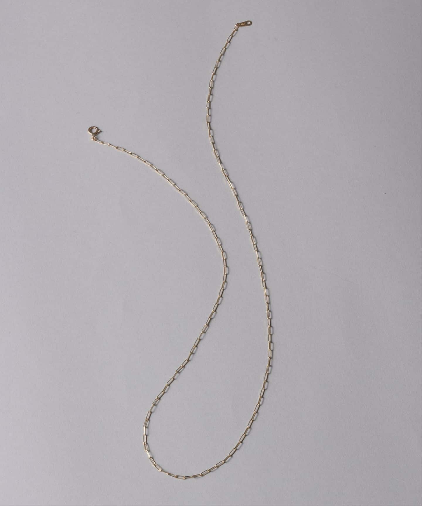 ペーパークリップチェーン50cmネックレス K10（ネックレス）｜Lilas