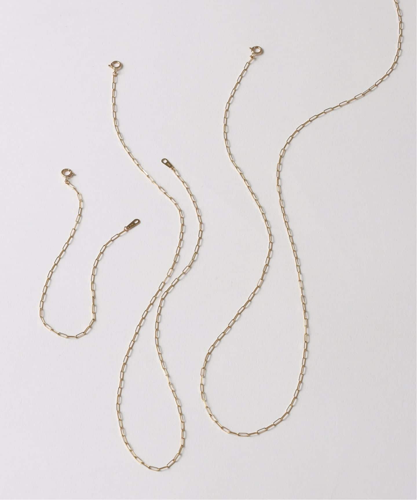 ペーパークリップチェーン50cmネックレス K10（ネックレス）｜Lilas