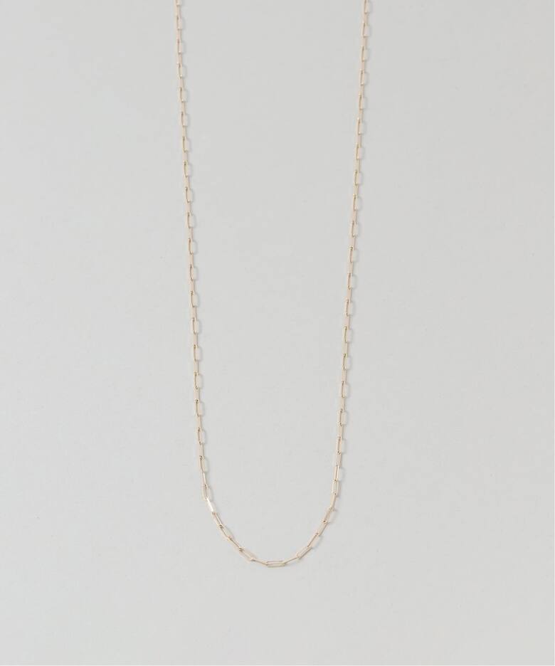 ペーパークリップチェーン50cmネックレス K10（ネックレス）｜Lilas 