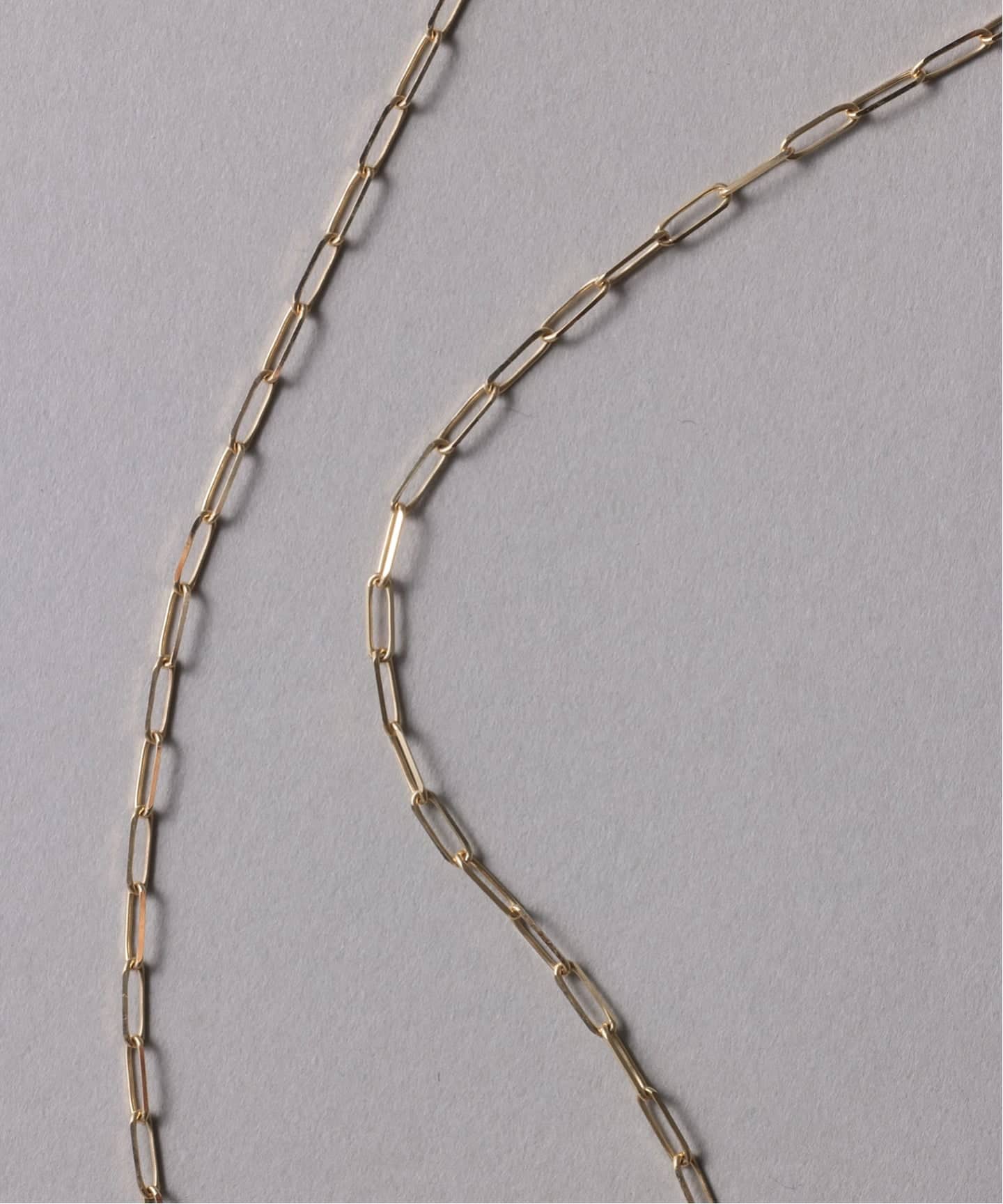 ペーパークリップチェーン40cmネックレス K10（ネックレス）｜Lilas