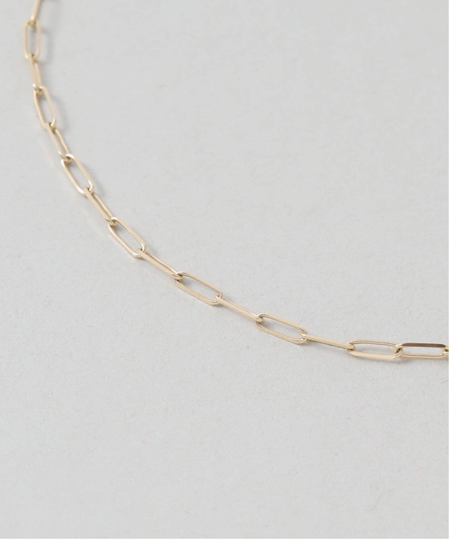 ペーパークリップチェーン40cmネックレス K10（ネックレス）｜Lilas